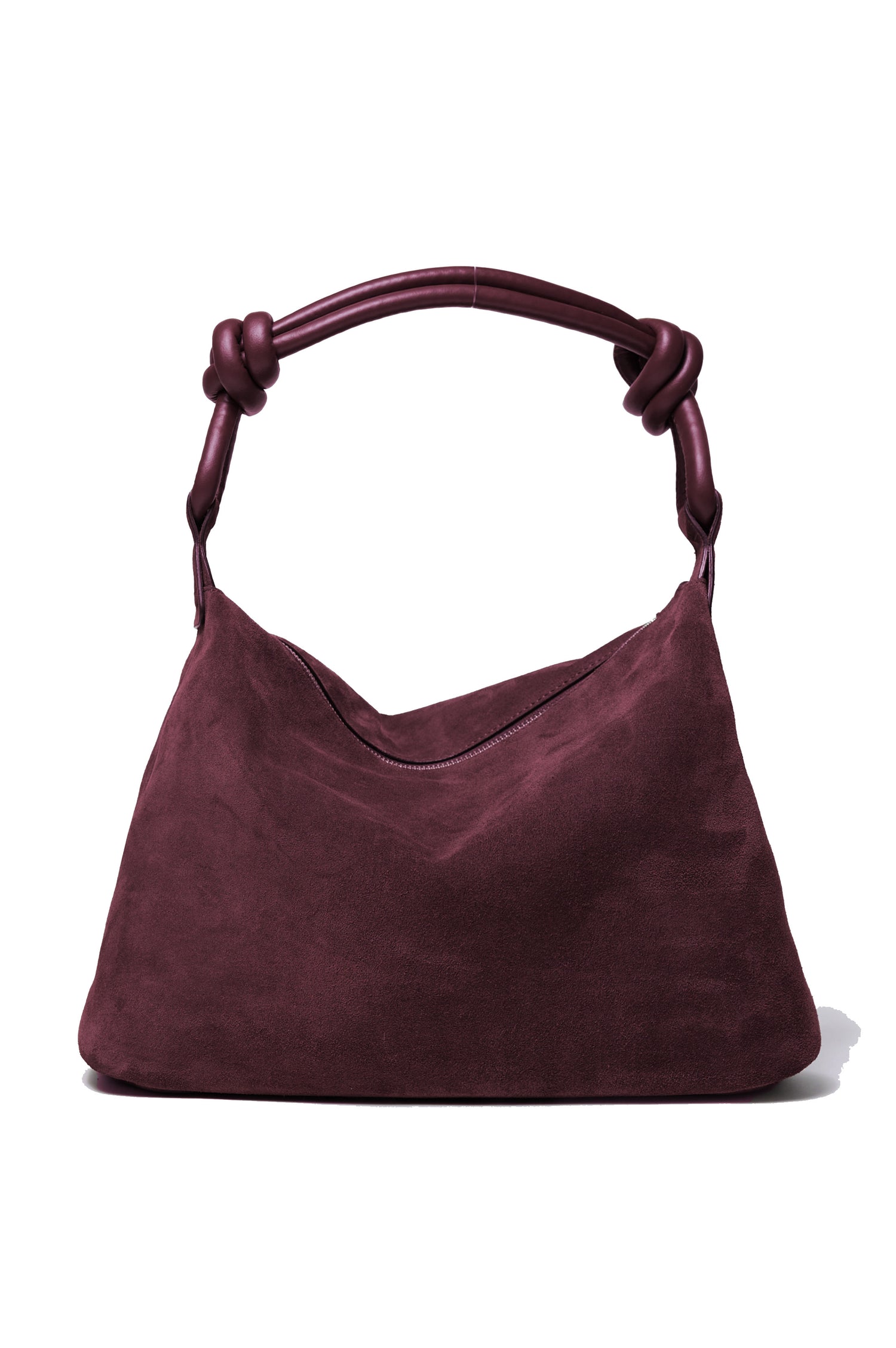 SIENA HOBO BAG - PLUM SUEDE