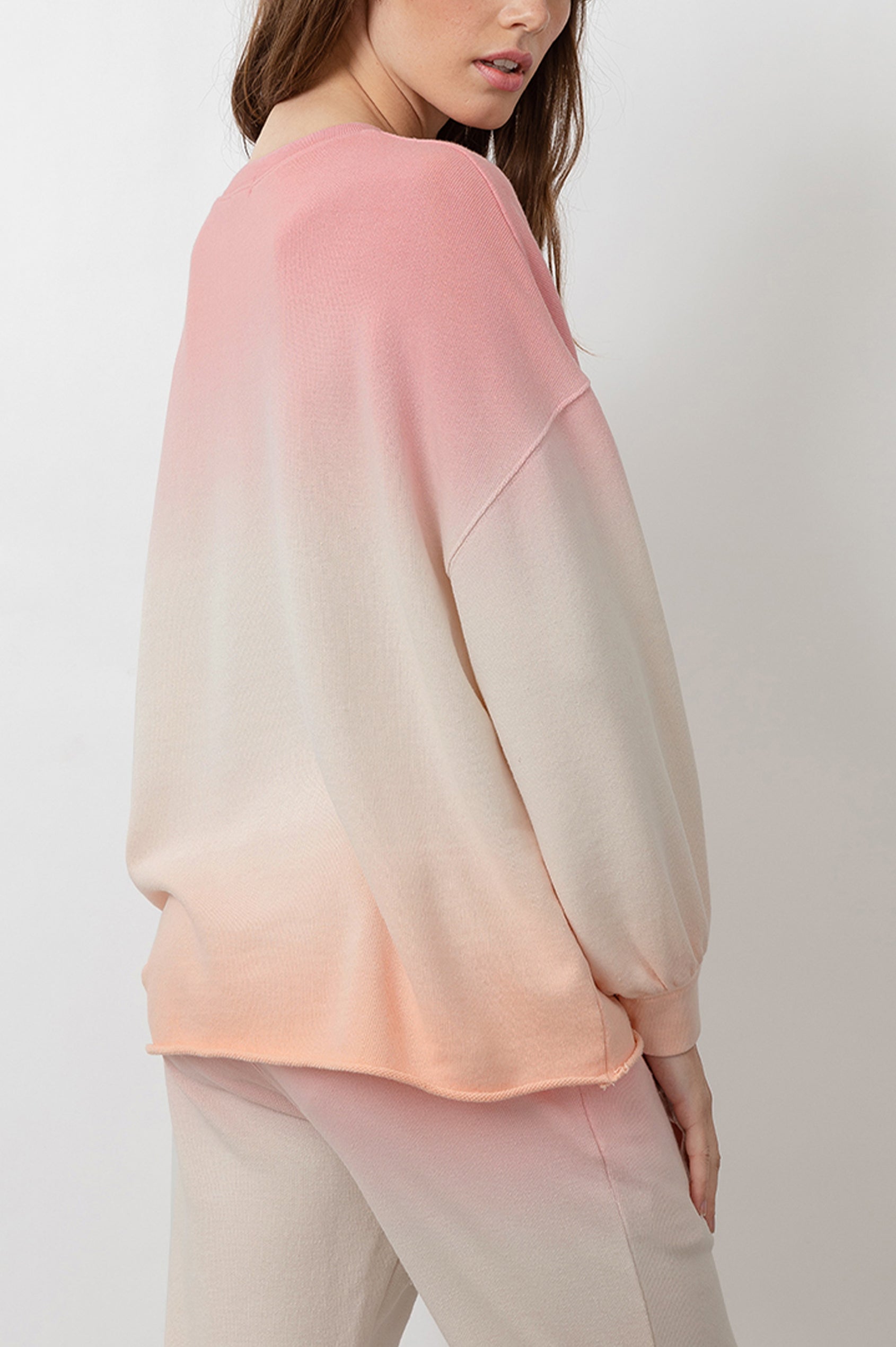 SIGNATURE-SWEATSHIRT-PEACH-PINK-DIP-DYE-BACK