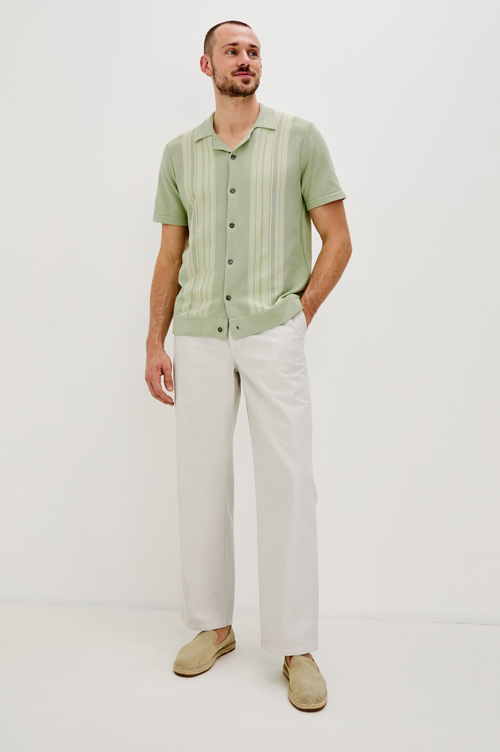 SILAS SHIRT - SAGE IRIDESCENT MULTI - FULL BODY