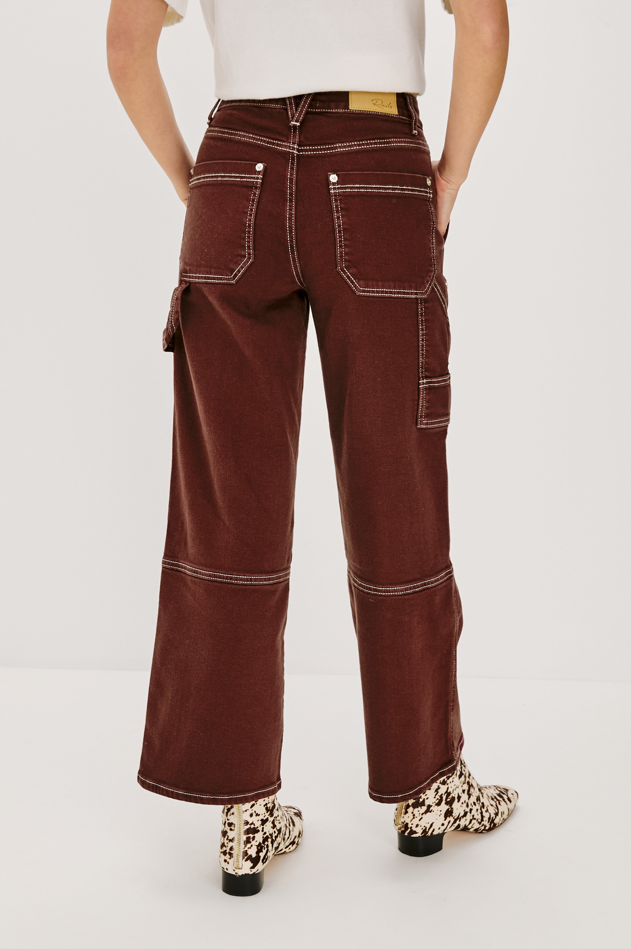 SILVERADO CARPENTER CROP - CHOCOLATE CONTRAST STITCH – Rails