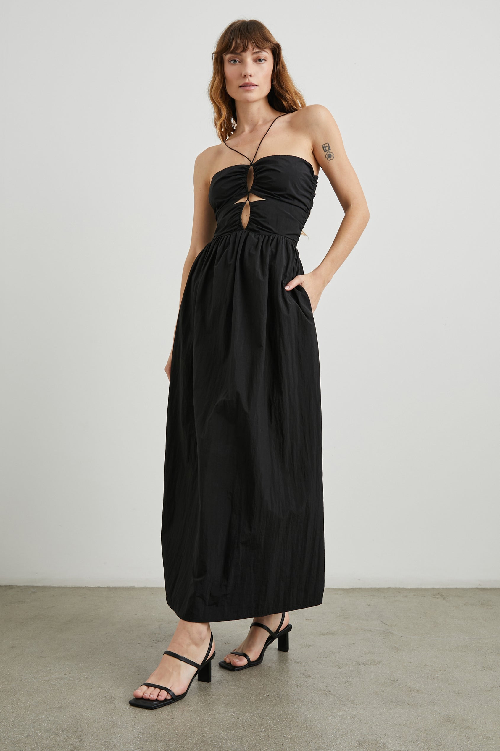 SILVIA DRESS - BLACK NYLON Rails SILVIA DRESS - BLACK NYLON Rails