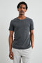 Skipper Short-Sleeve T-shirt with a Crew Neck and a Chest Patch Pocket in Faded Navy Colorway - Front View Featured on Model
