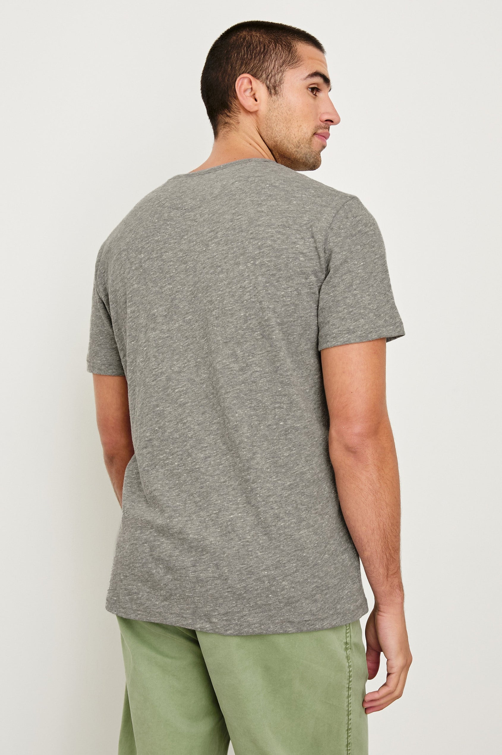 SKIPPER HEATHER GREY T-SHIRT - BACK VIEW
