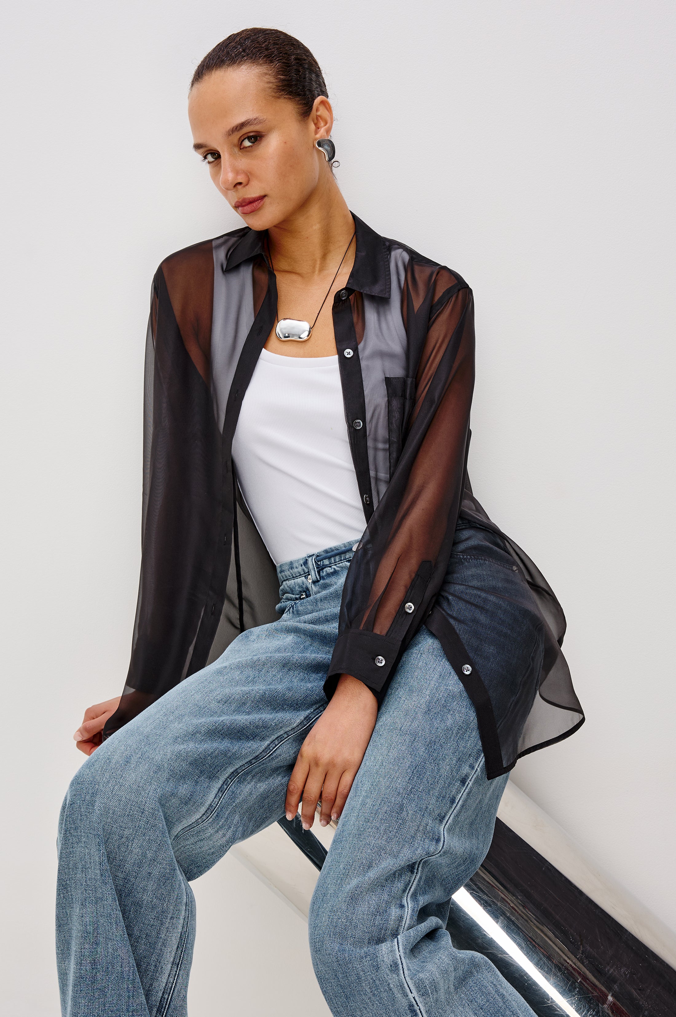 SOFIYA SHIRT - BLACK – Rails