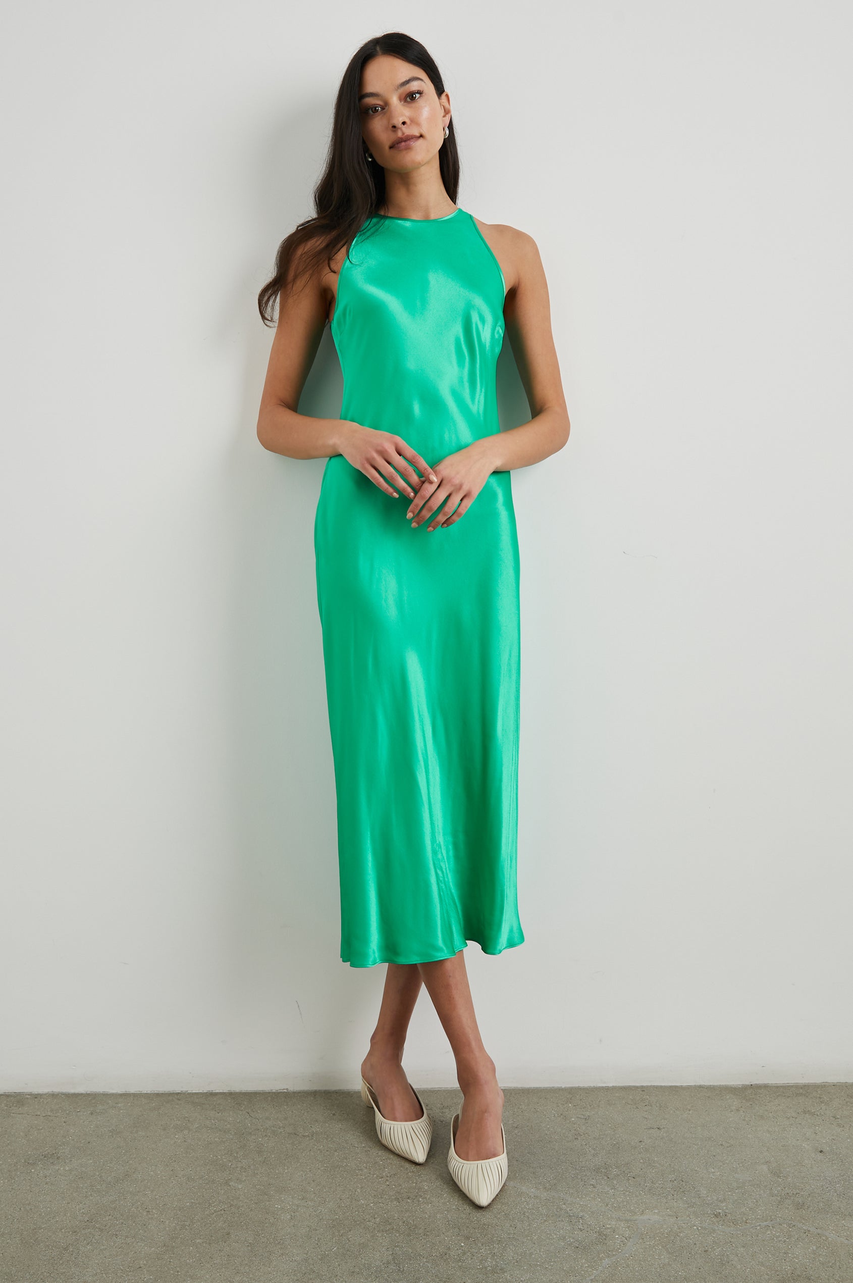 Rails | Solene Dress - Jade | Luxury Satin | Size S