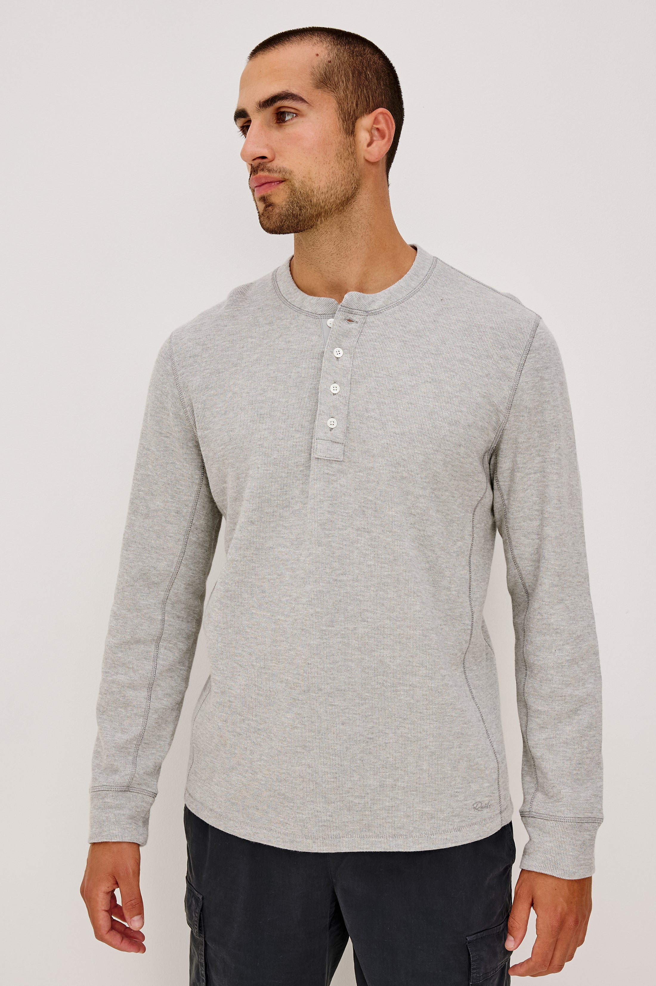 ベラフォンテHENLY NECK SHIRTSASH HEATHER GRAY SOTO HENLEY - GREY HEATHER – Rails