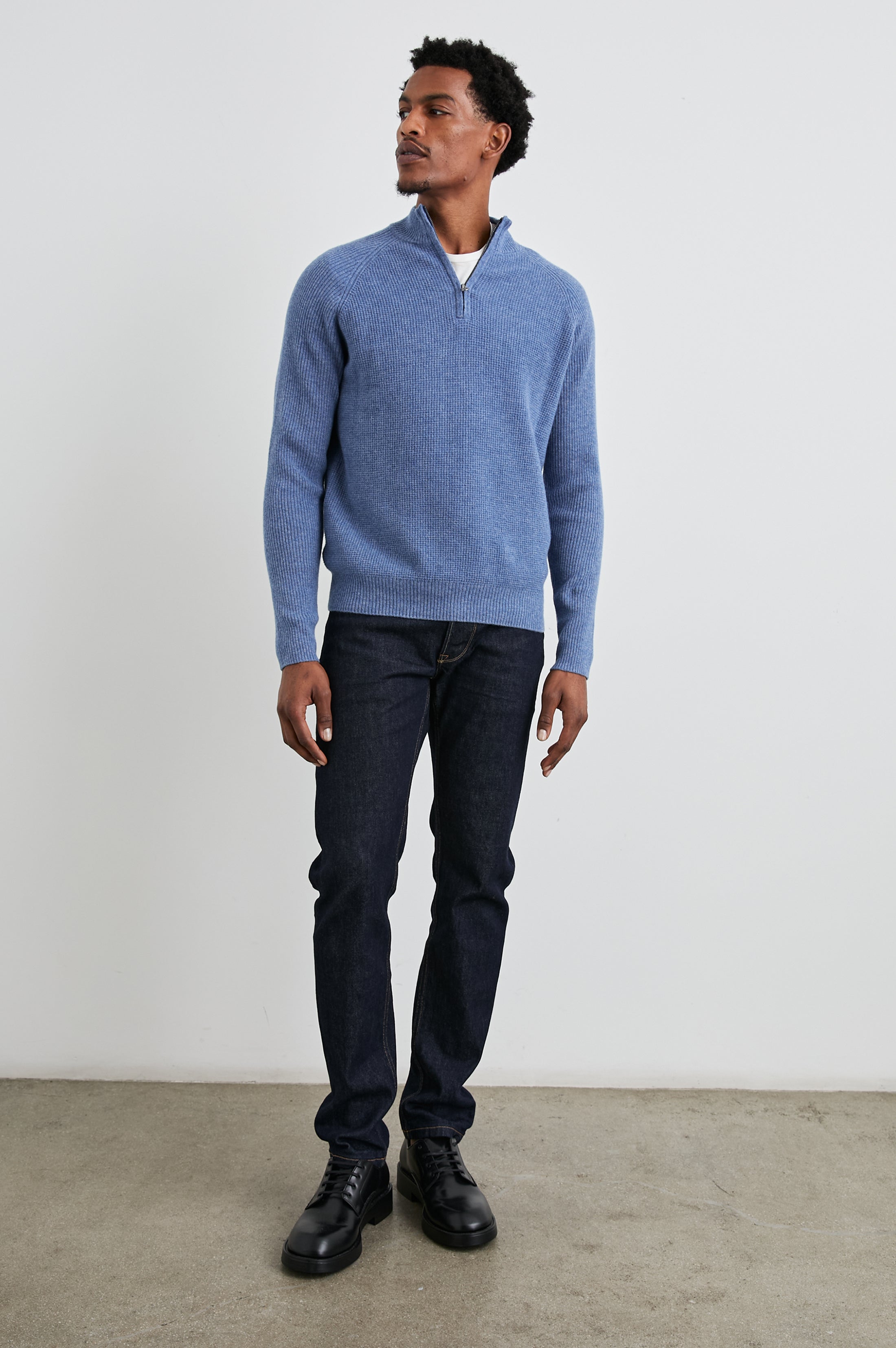 STARK QUARTER ZIP - CERULEAN MELANGE – Rails
