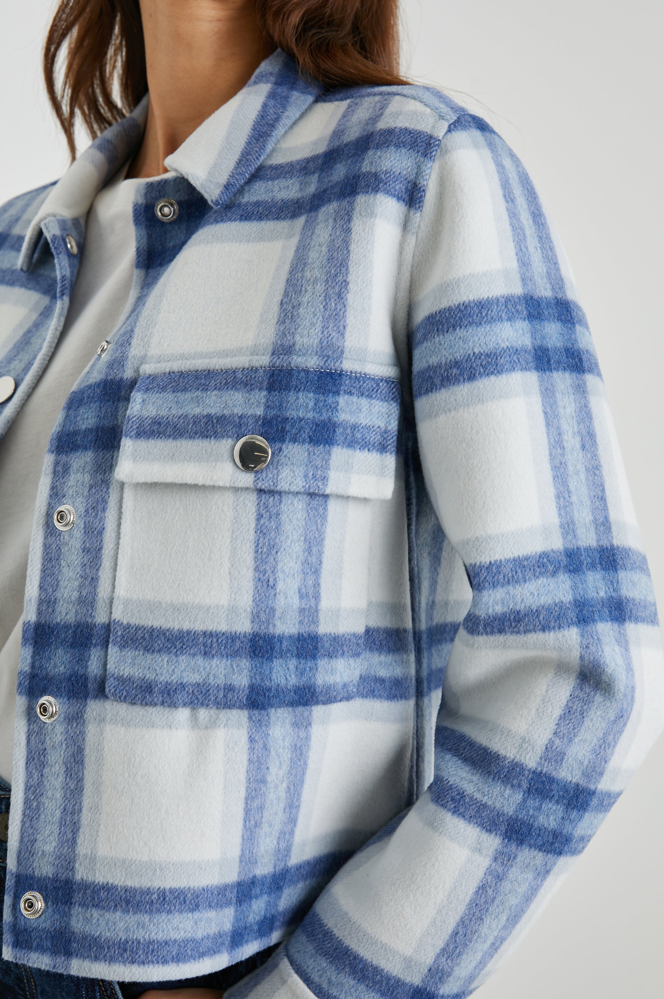 ライトブルー ジャケット サイズ38　クールカレアン　メアリー STEFFI JACKET - IVORY BAY – Rails