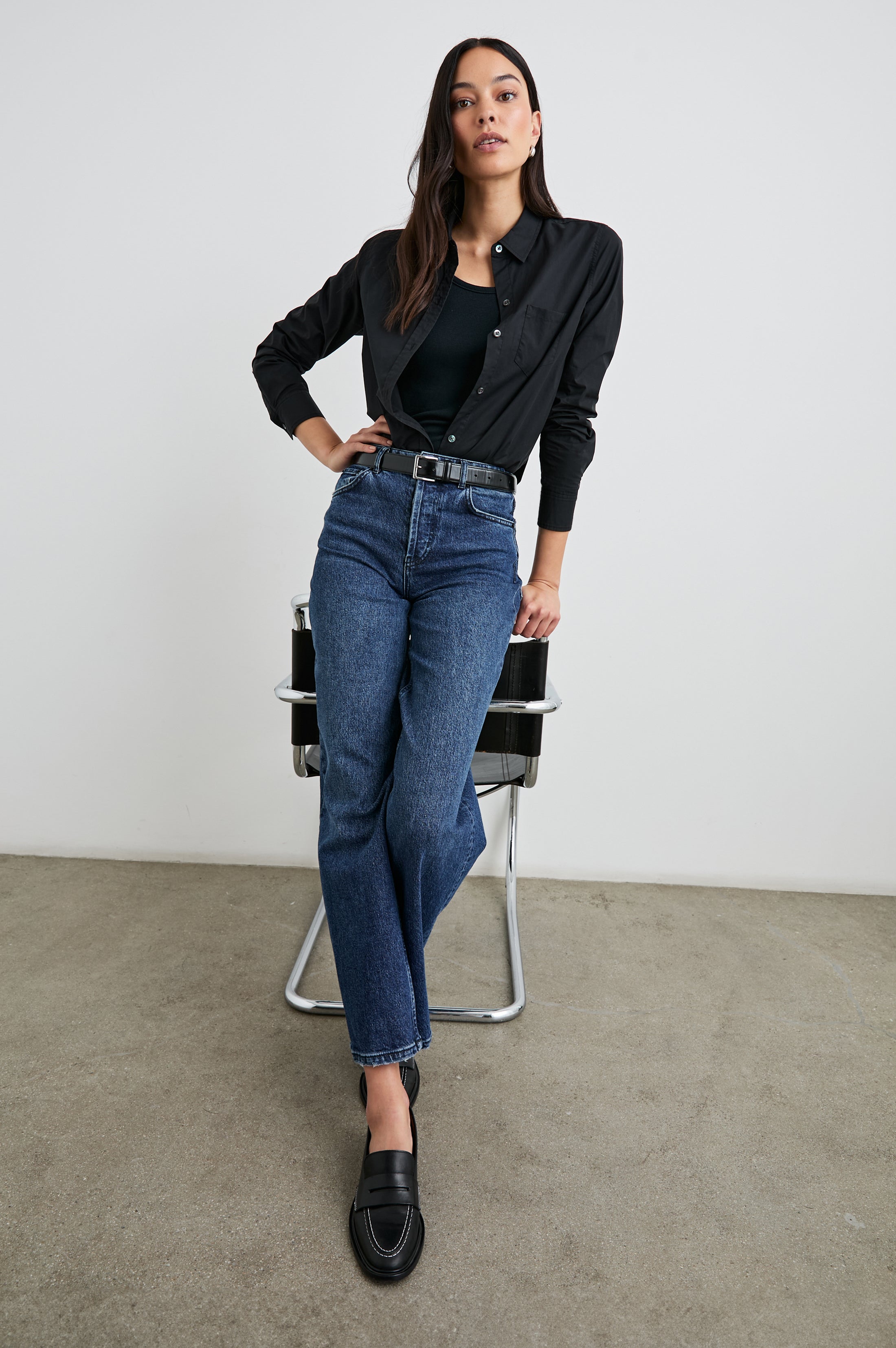 STINA SHIRT - BLACK – Rails