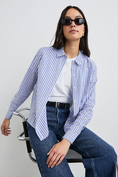 STINA SHIRT - MARINER WHITE STRIPE – Rails
