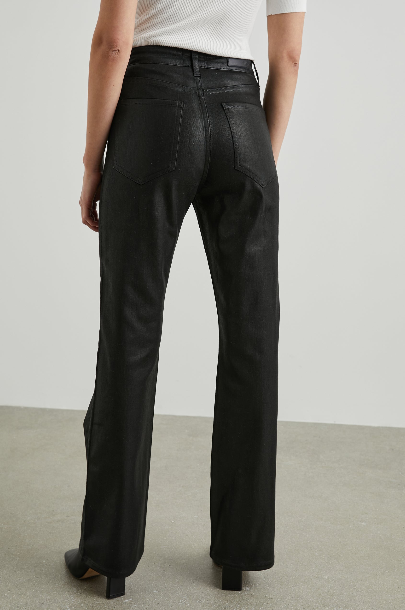 SUNSET SLIM BOOT COATED NOIR - BACK