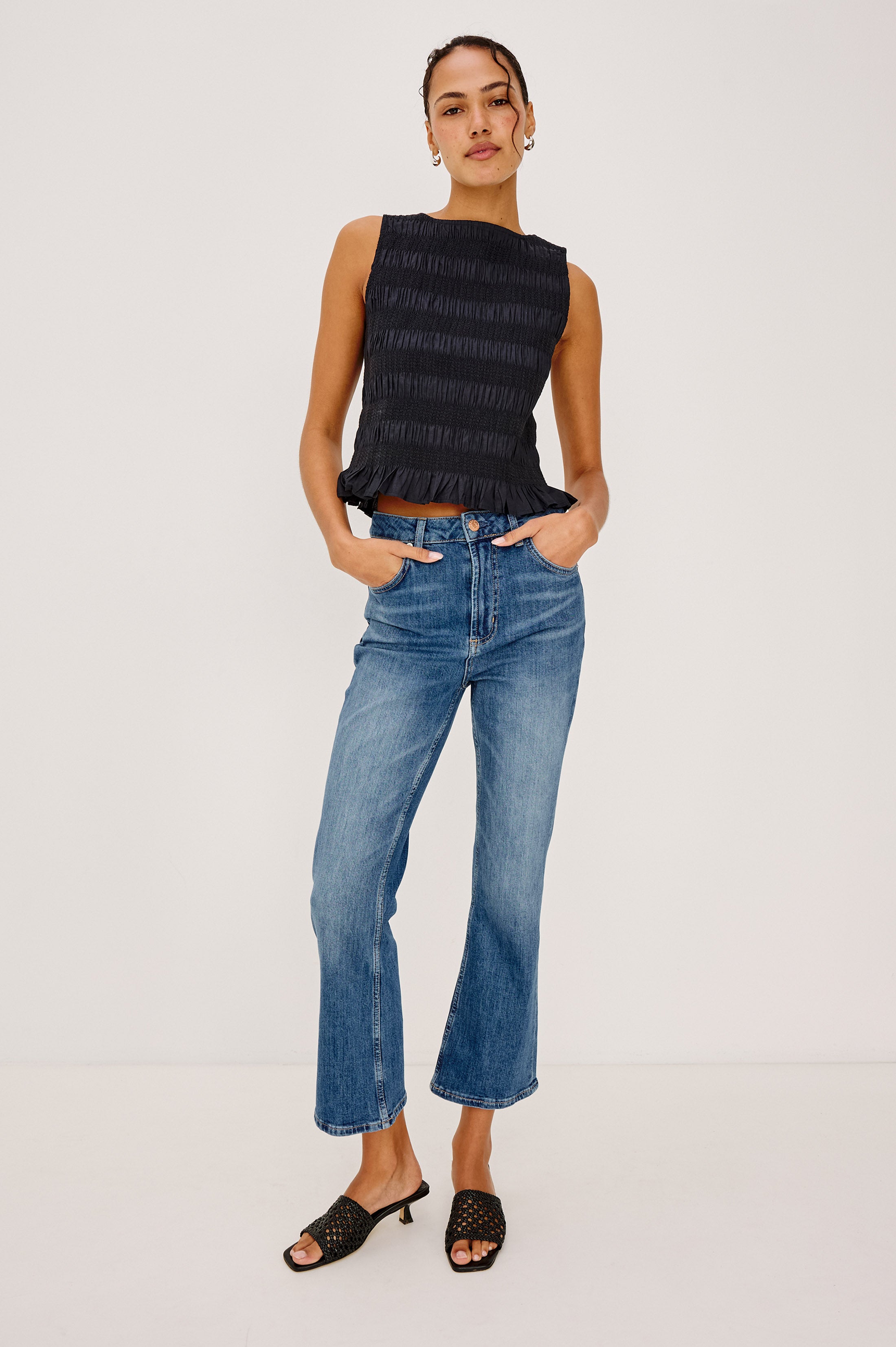 SUNSET CROP SLIM FLARE - TIDAL WAVE – Rails