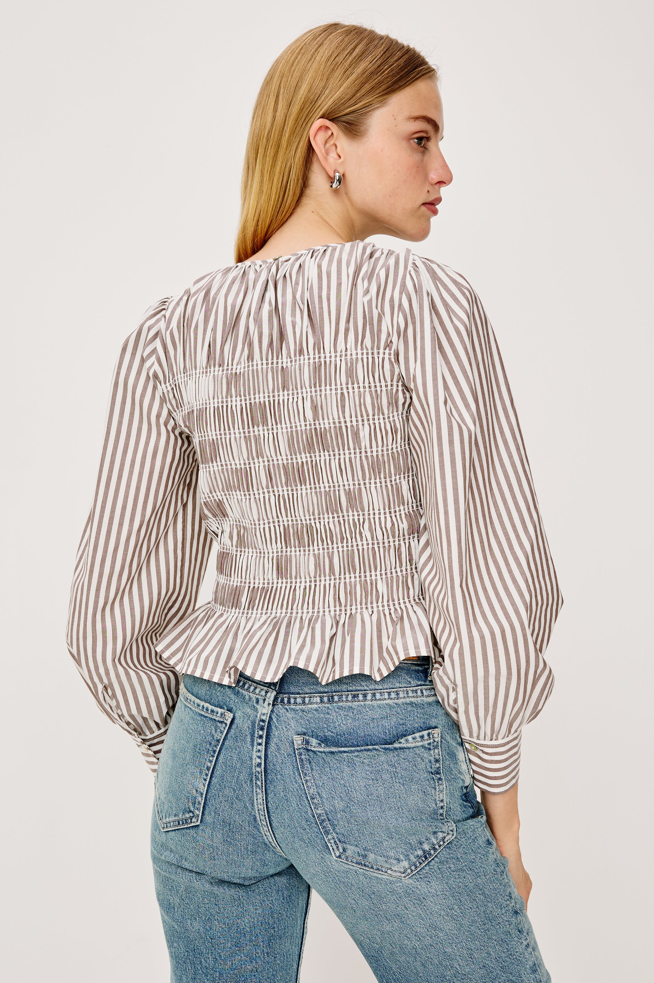 TABI TOP - ESPRESSO IVORY STRIPE – Rails