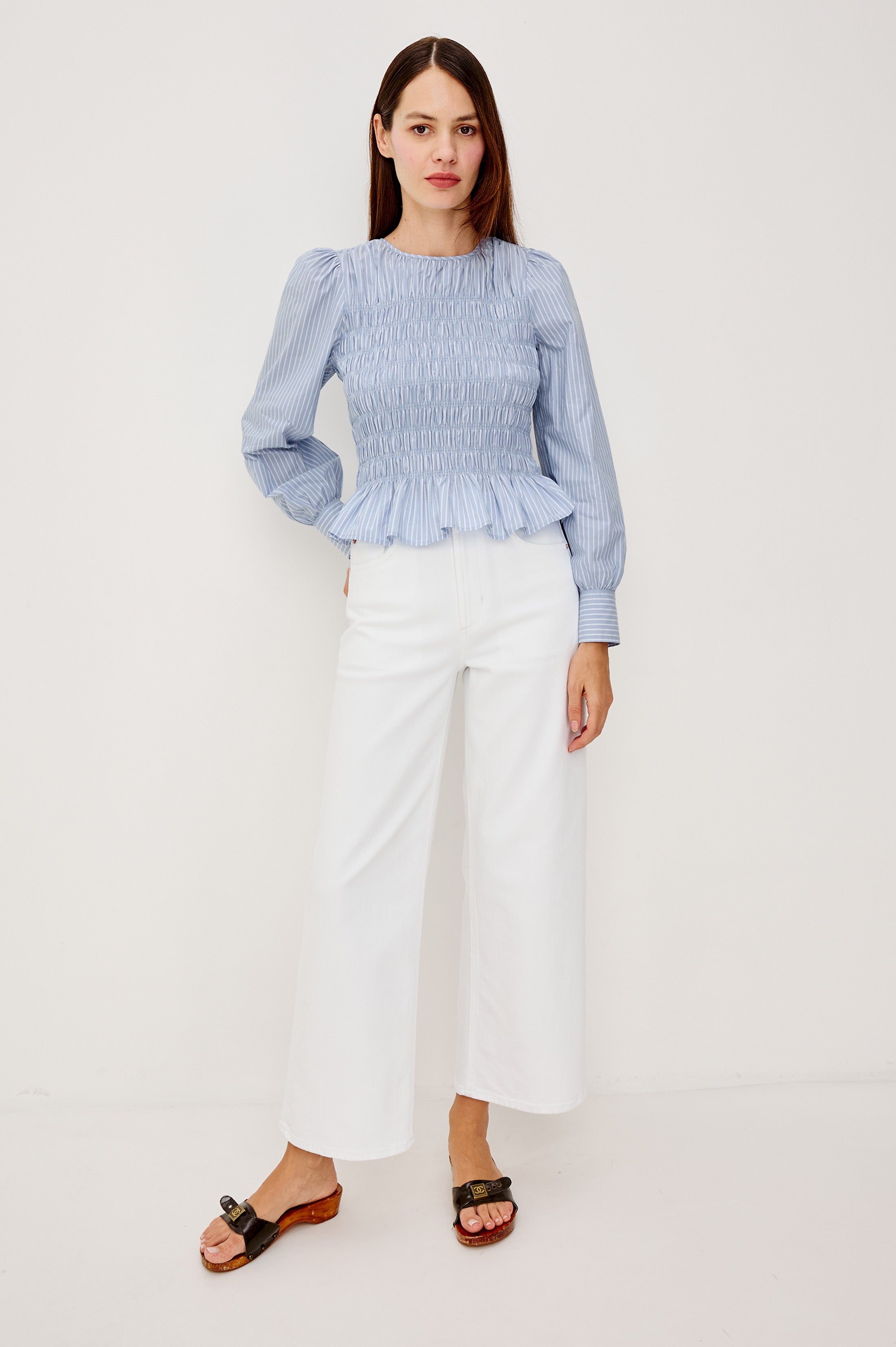 TABI TOP - OXFORD WHITE STRIPE – Rails