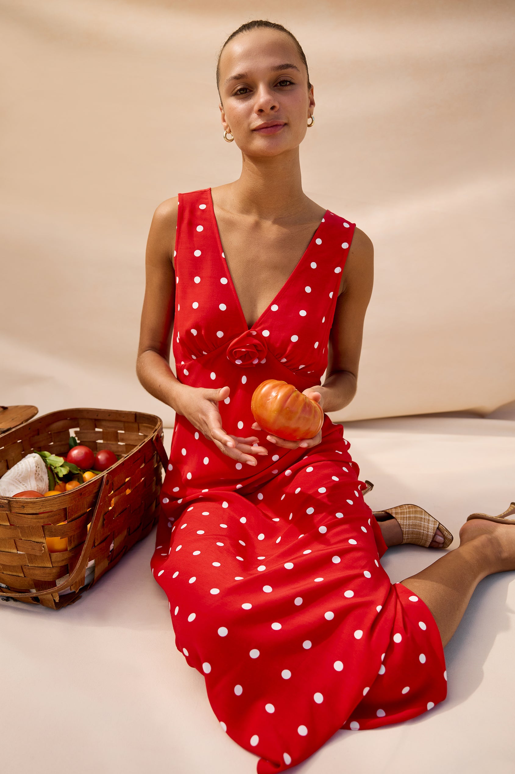 rails red dress Rails Nanette Dress Ivory Red Handkerchief Print