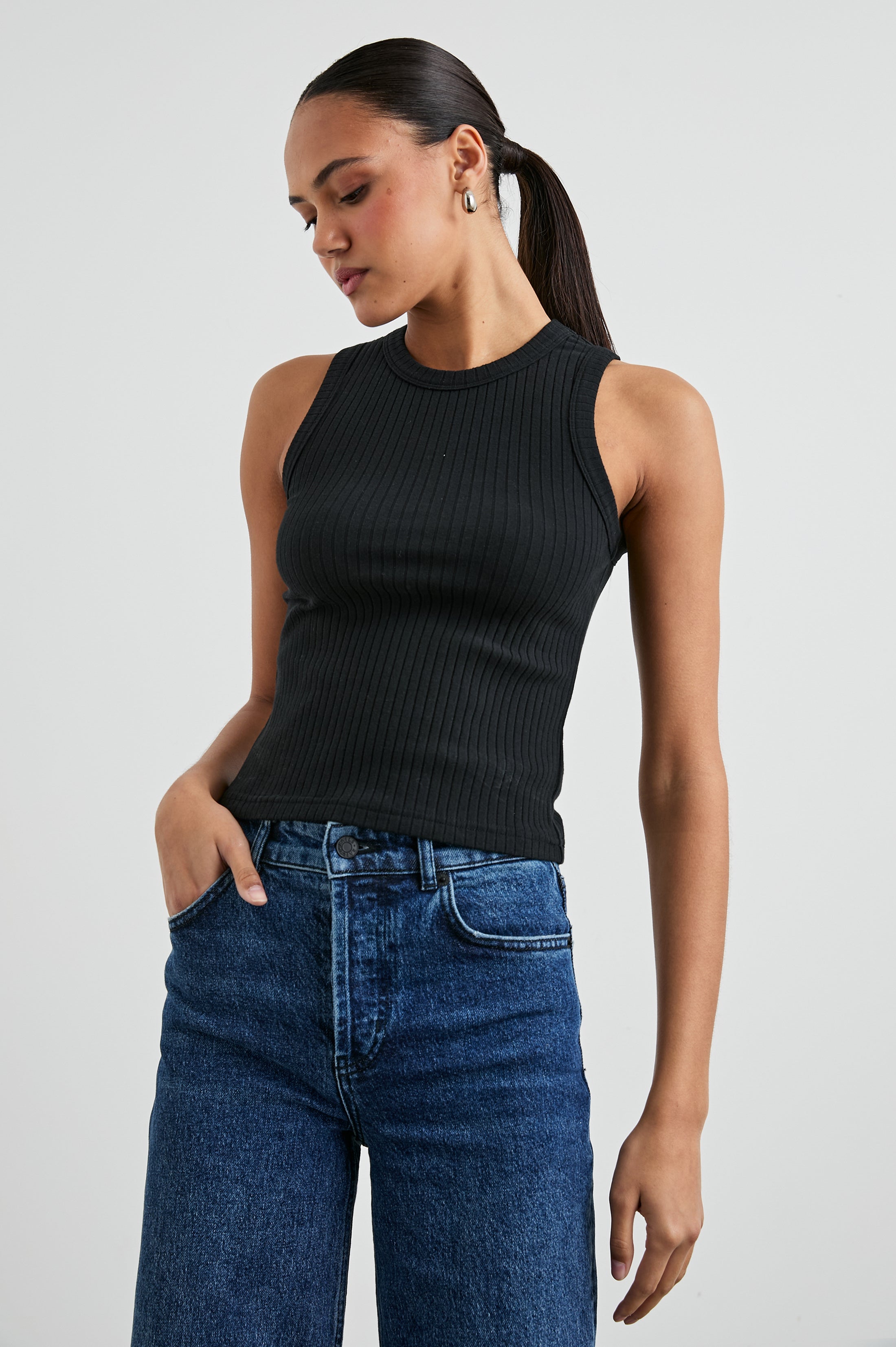 THE RACER TANK - TRUE BLACK – Rails