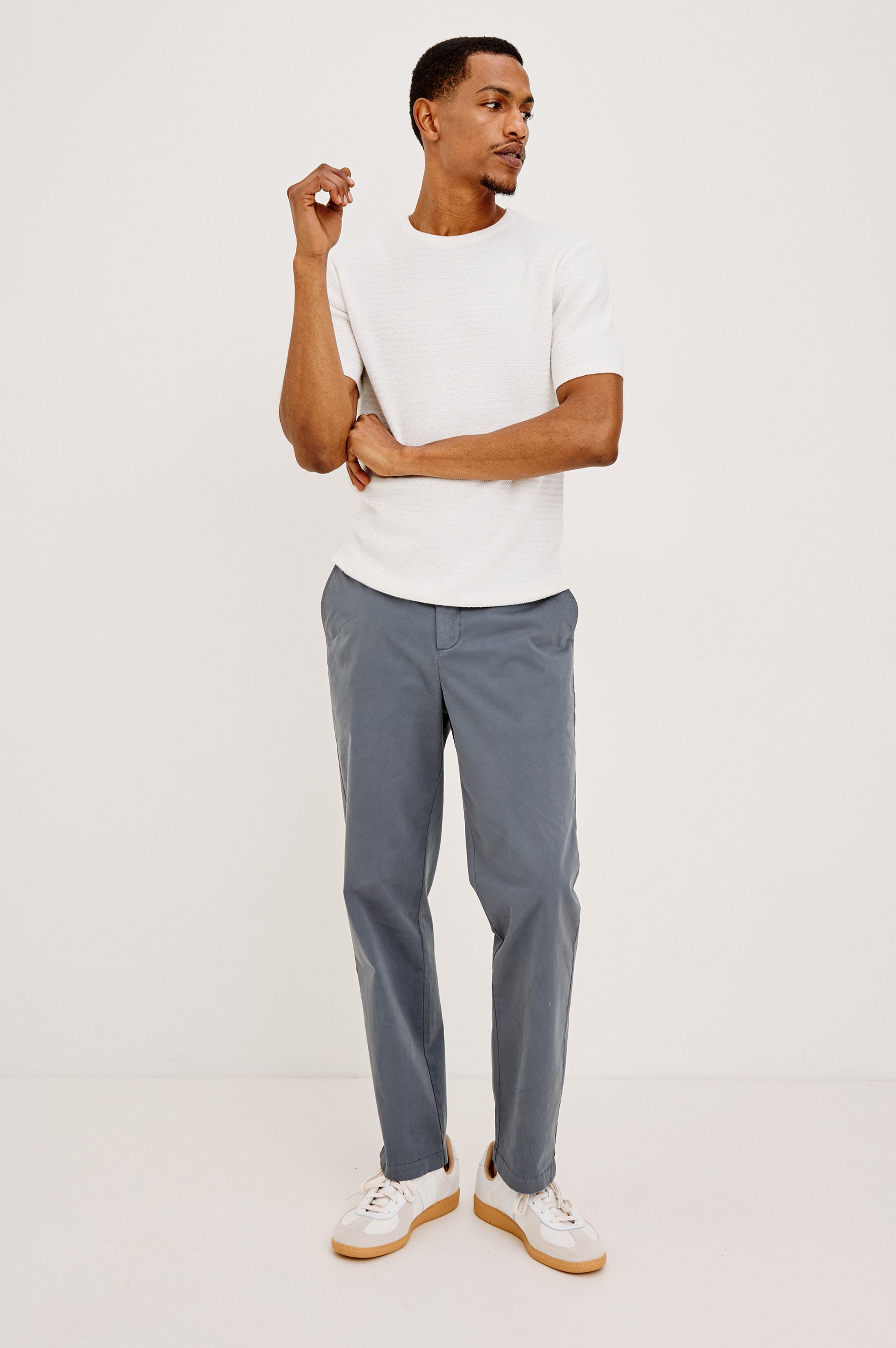 THEO SHORT SLEEVE SWEATER - PORCELAIN – Rails
