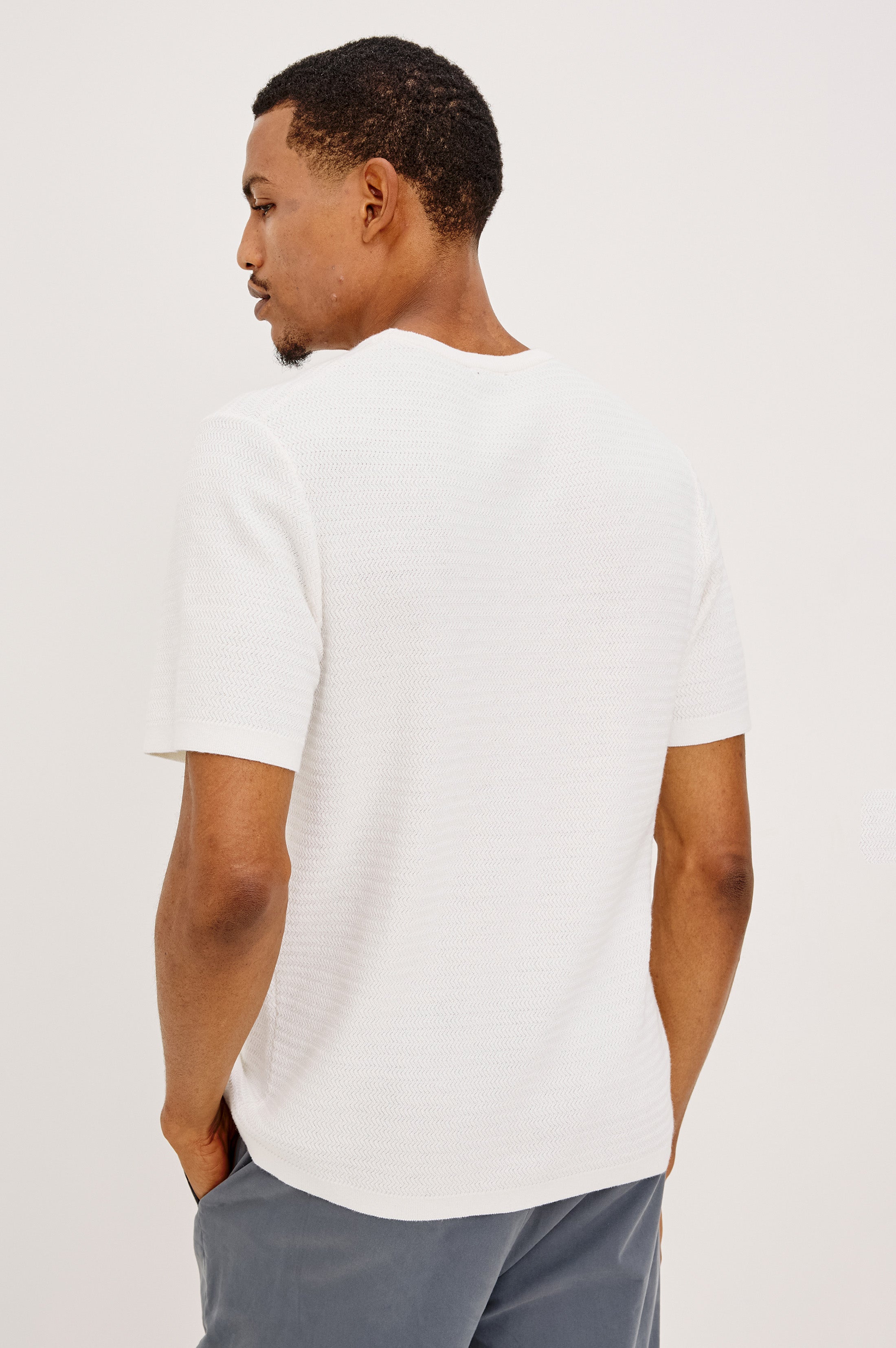THEO SHORT SLEEVE SWEATER - PORCELAIN – Rails