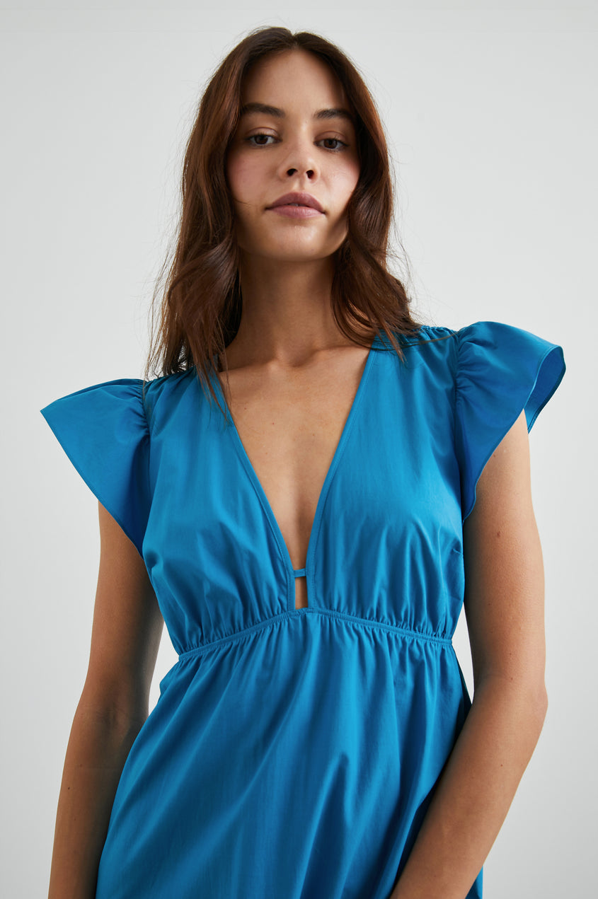 Tina 2 4 Dress Vista Blue Aop Flowe
