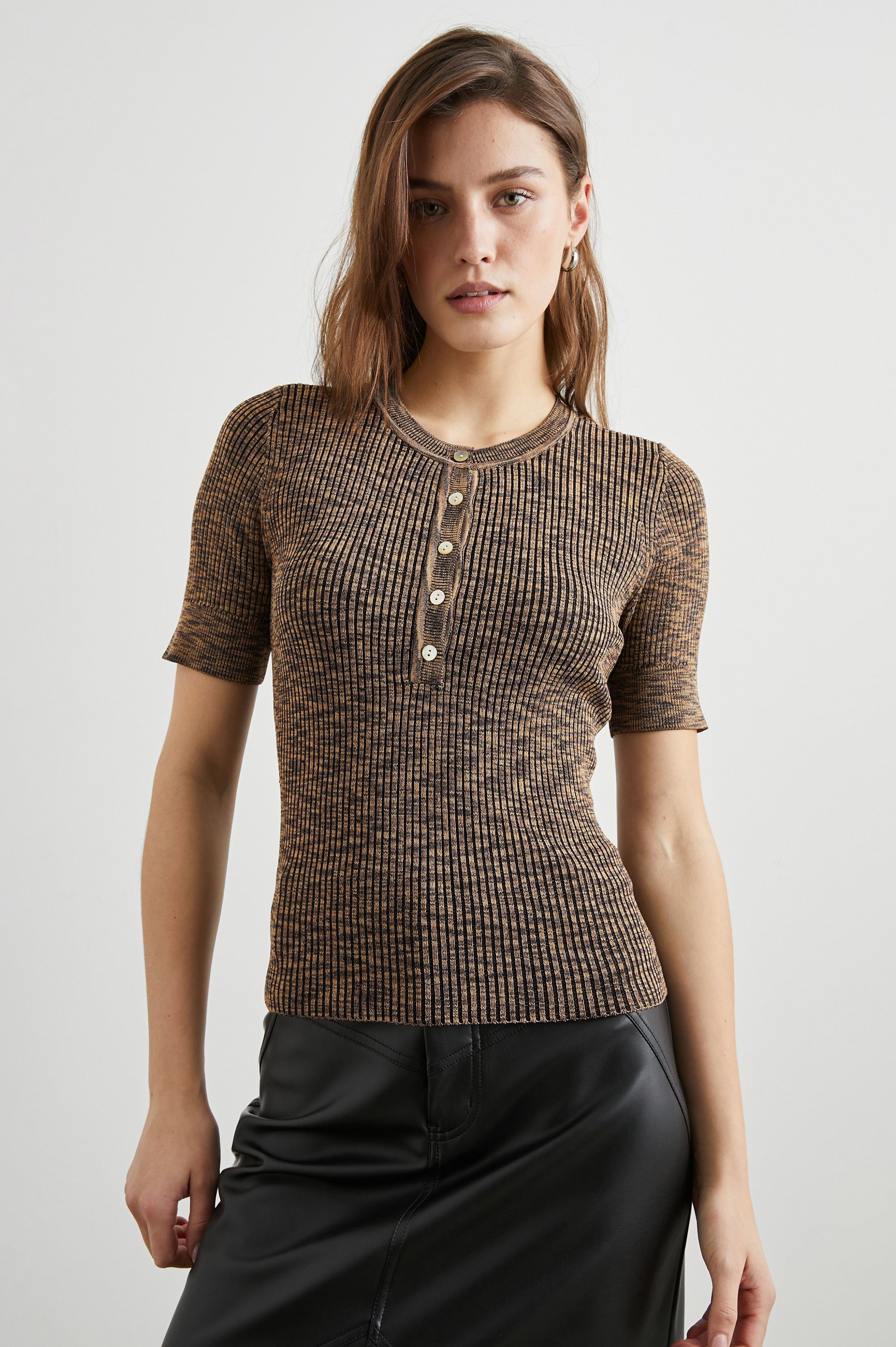 TONI TOP - MOCHA SPACE DYE – Rails