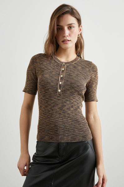TONI TOP - MOCHA SPACE DYE – Rails