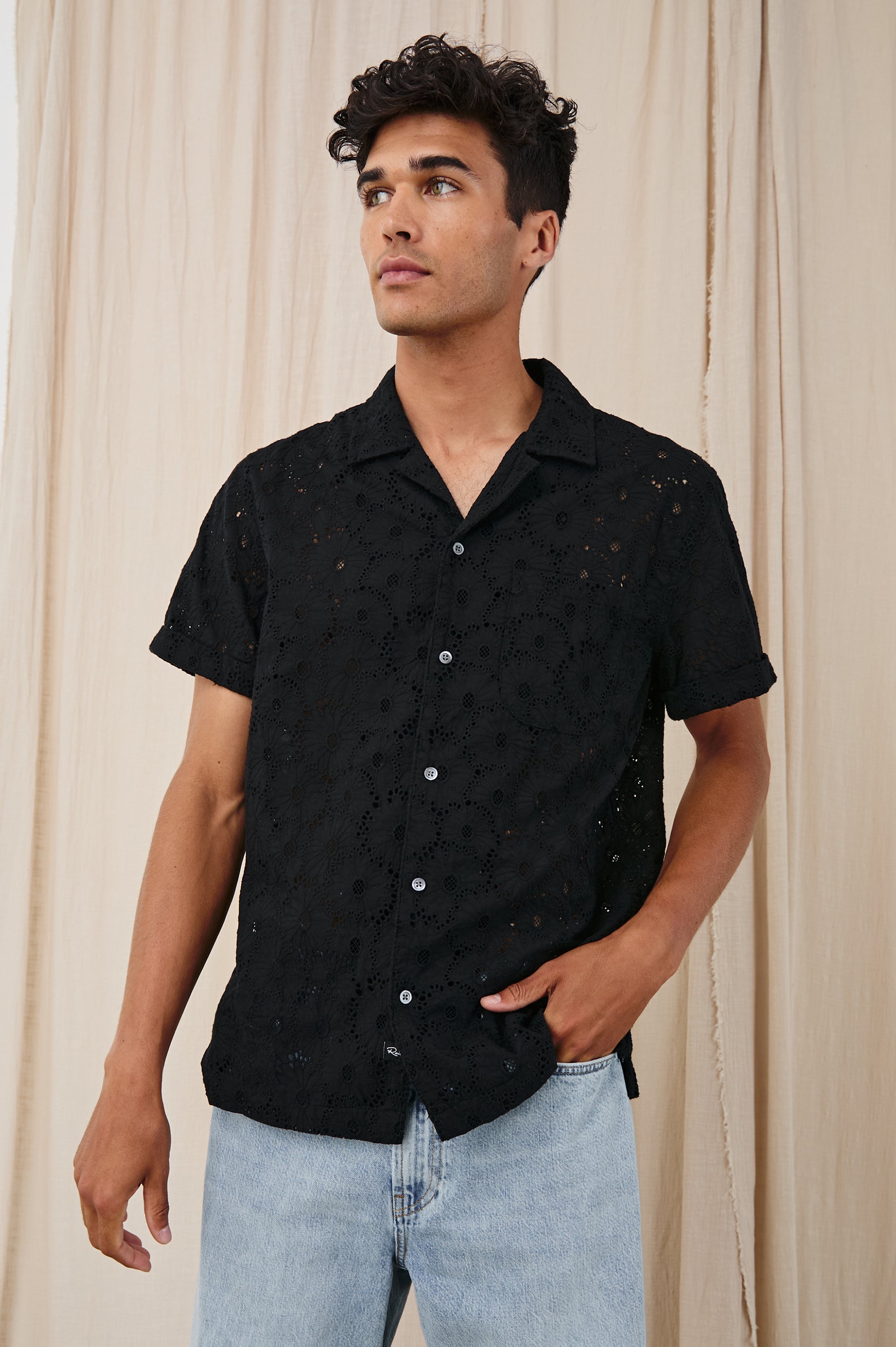 TYLER SHIRT - BLACK FLORAL – Rails
