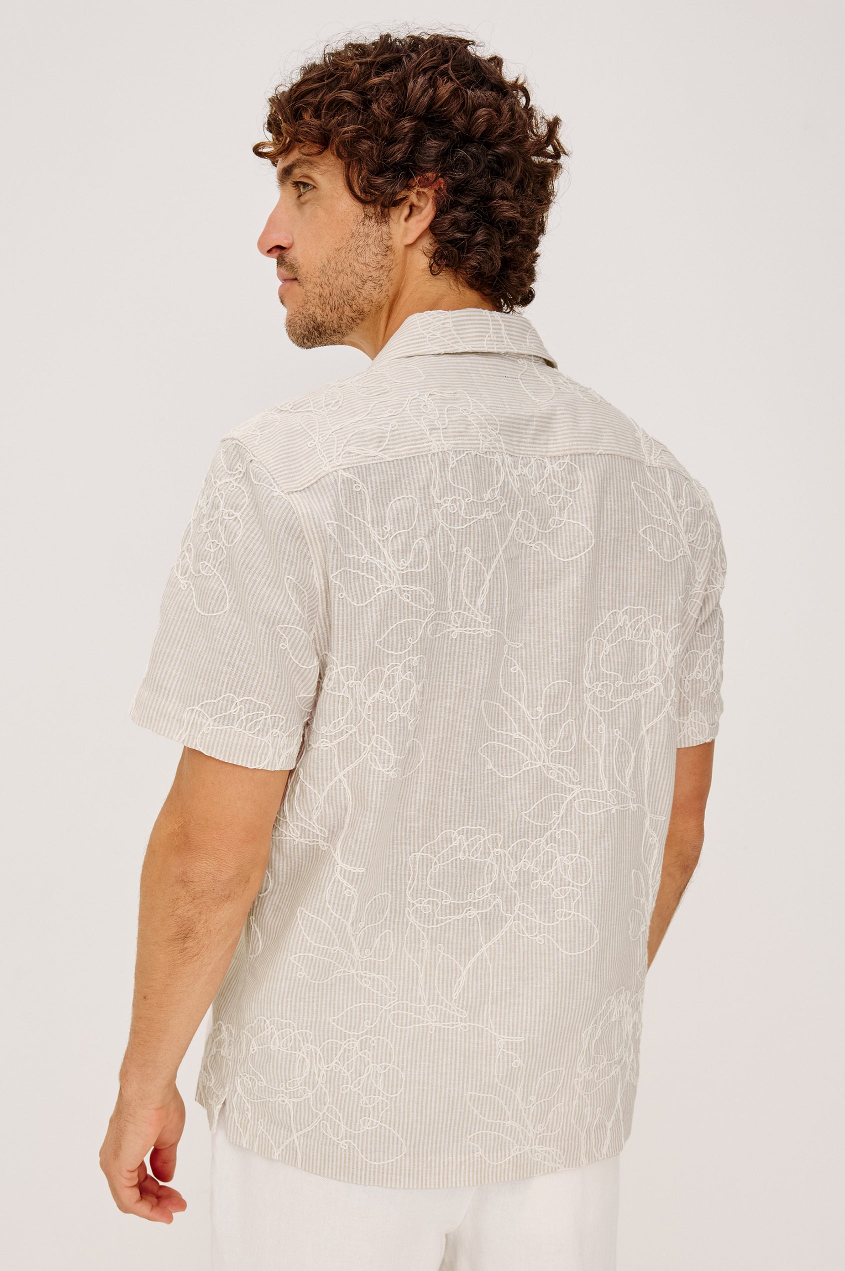 TYLER SHIRT - BOUQUET KHAKI STRIPE
