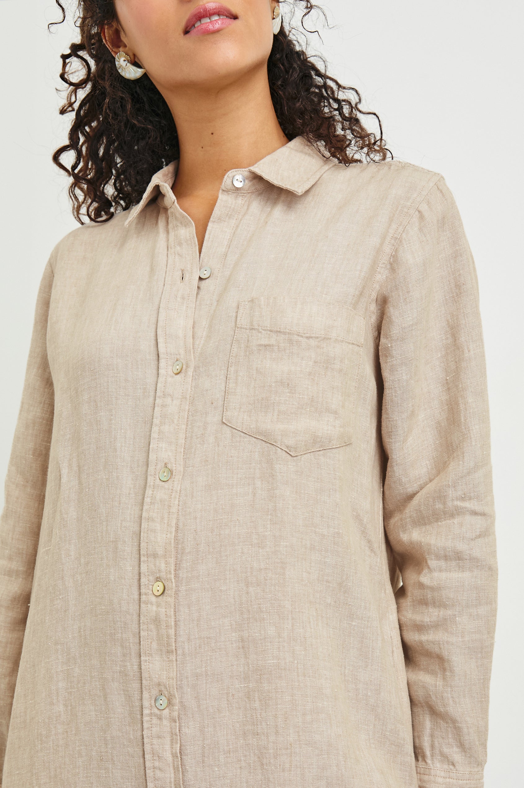 flax dress Rails Women's Val Linen Shirtdress - Heathered Flax