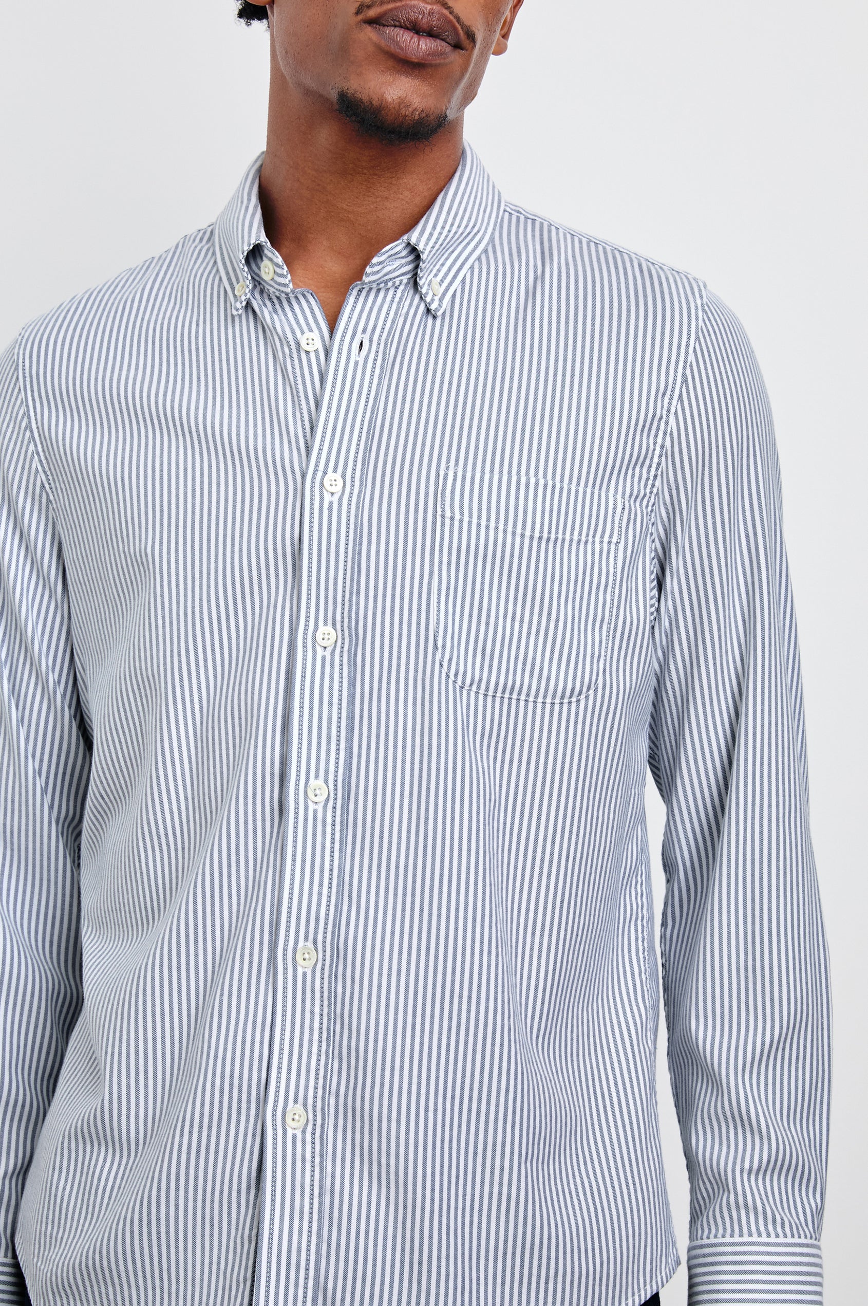 VANCE SHIRT - BLUE WHITE STRIPE
