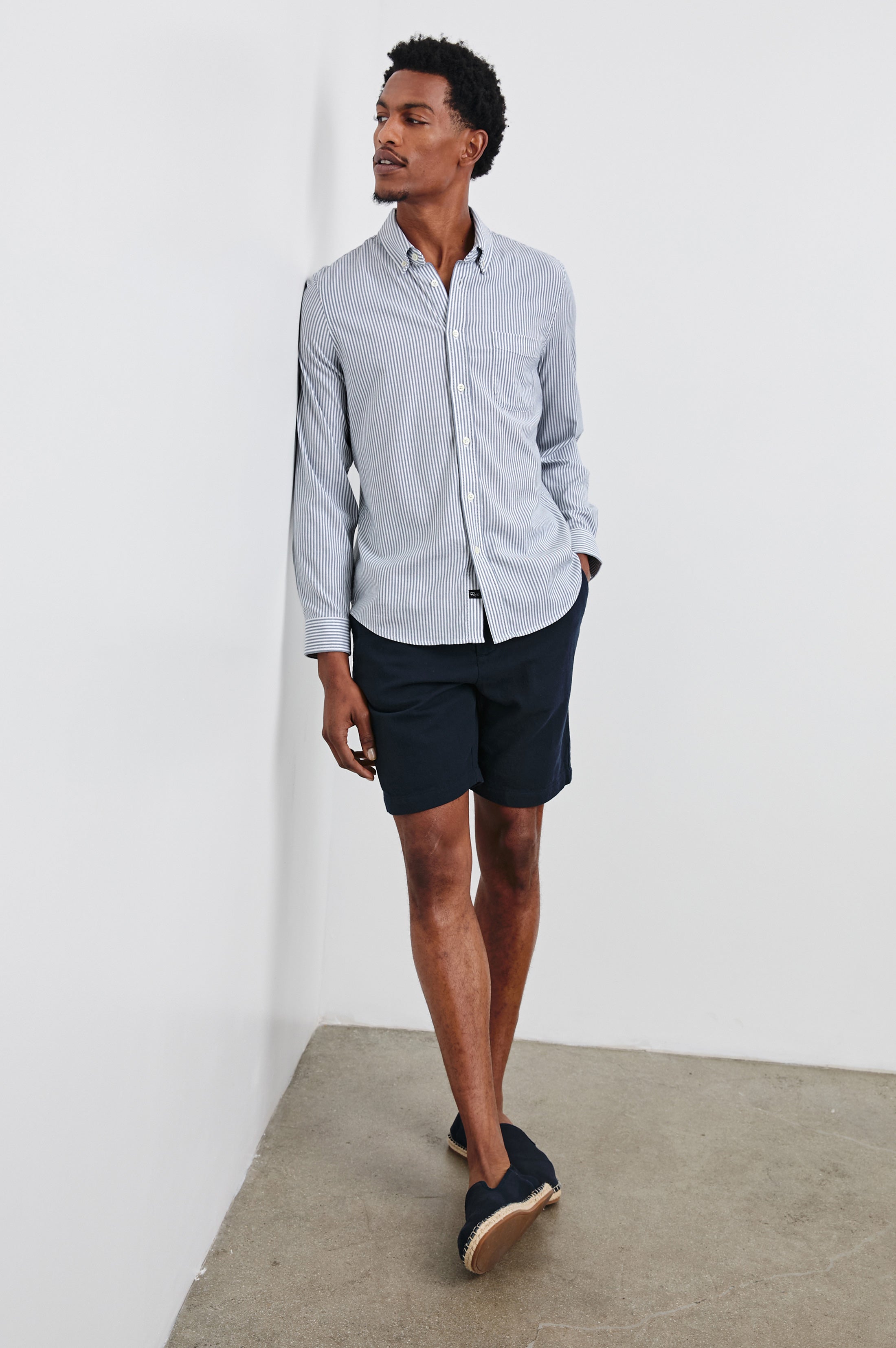 VANCE SHIRT - BLUE WHITE STRIPE – Rails