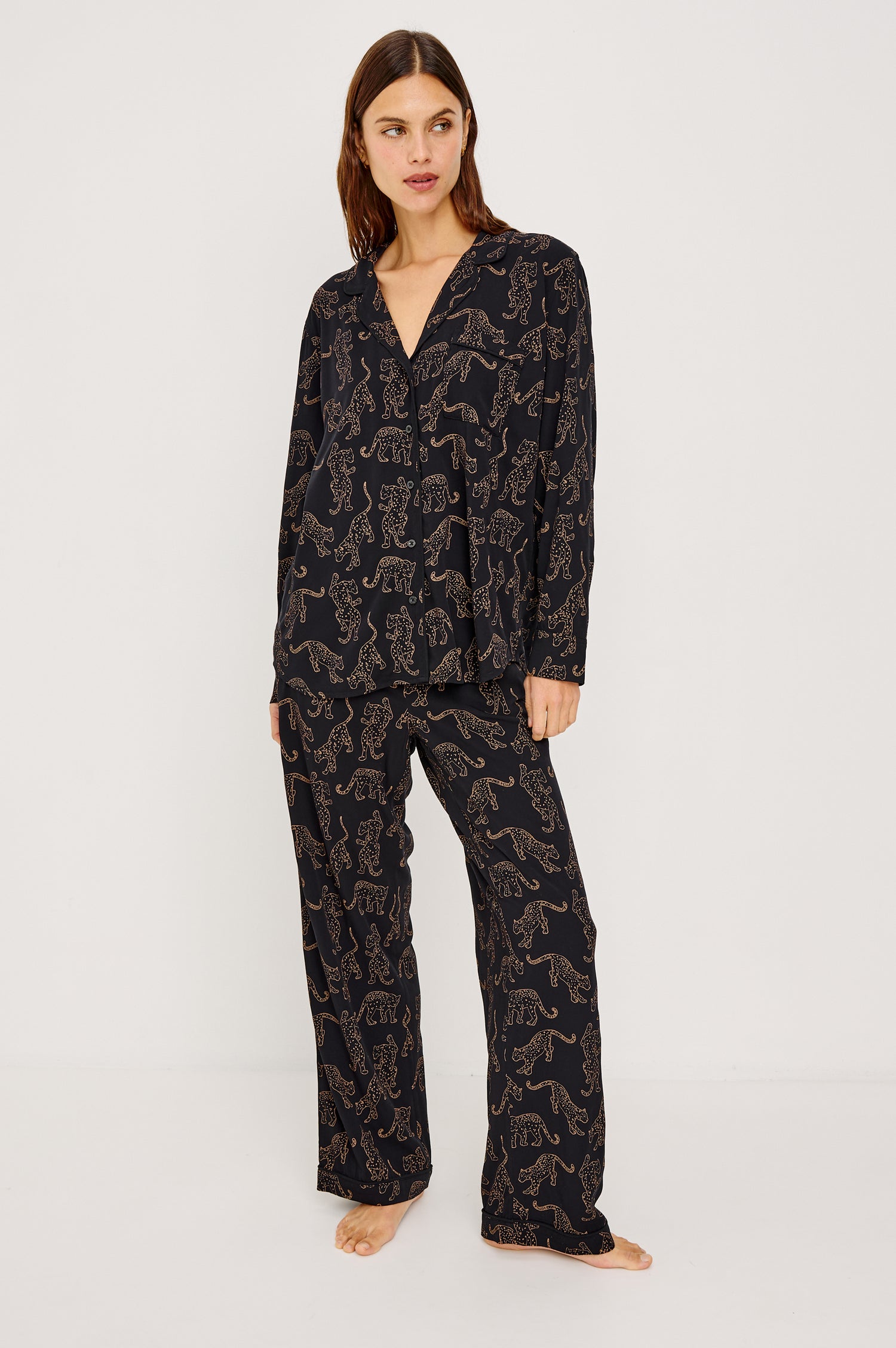 VARRA PAJAMA SET - TAN JAGUARS