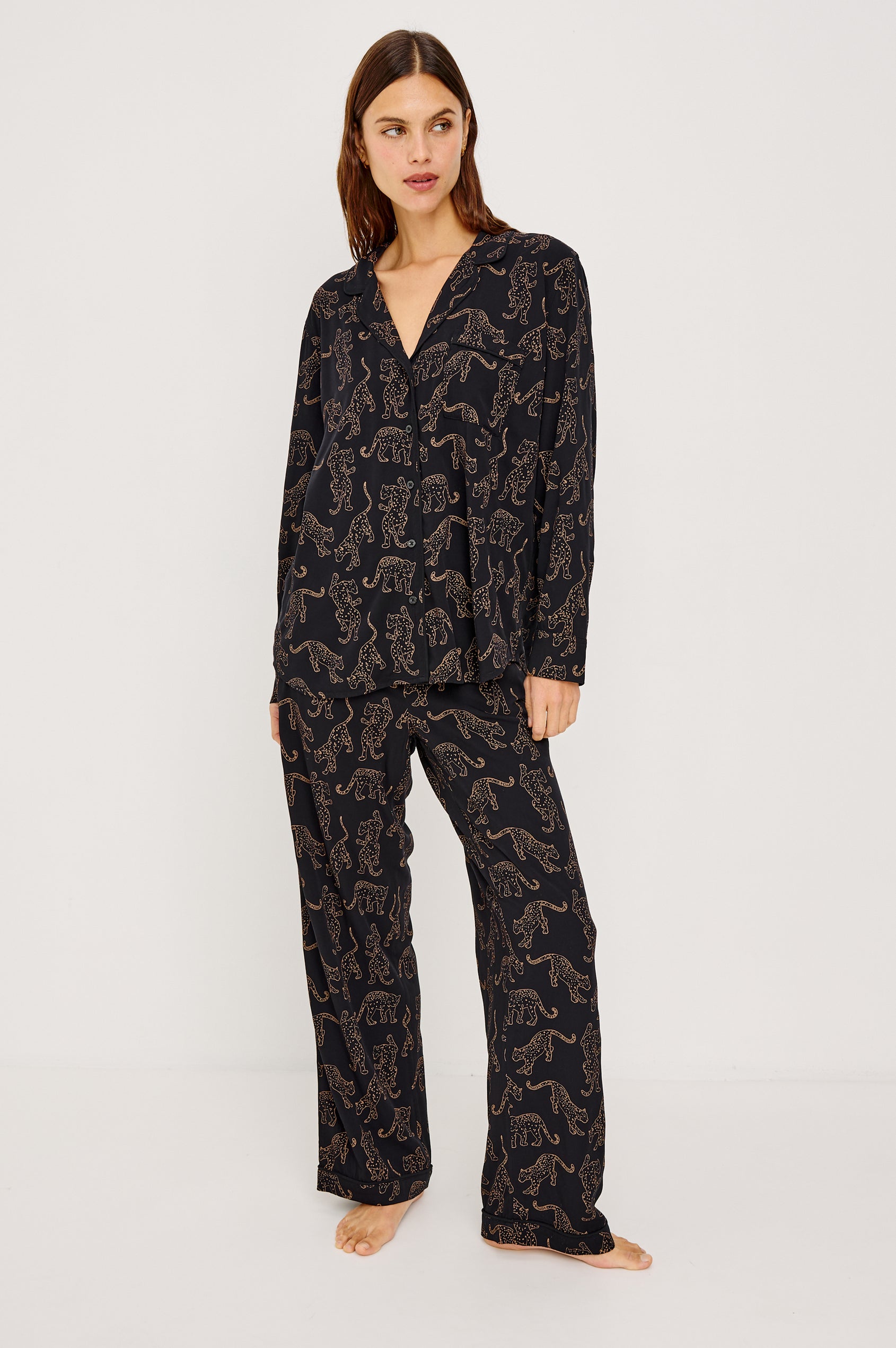 VARRA PAJAMA SET - TAN JAGUARS