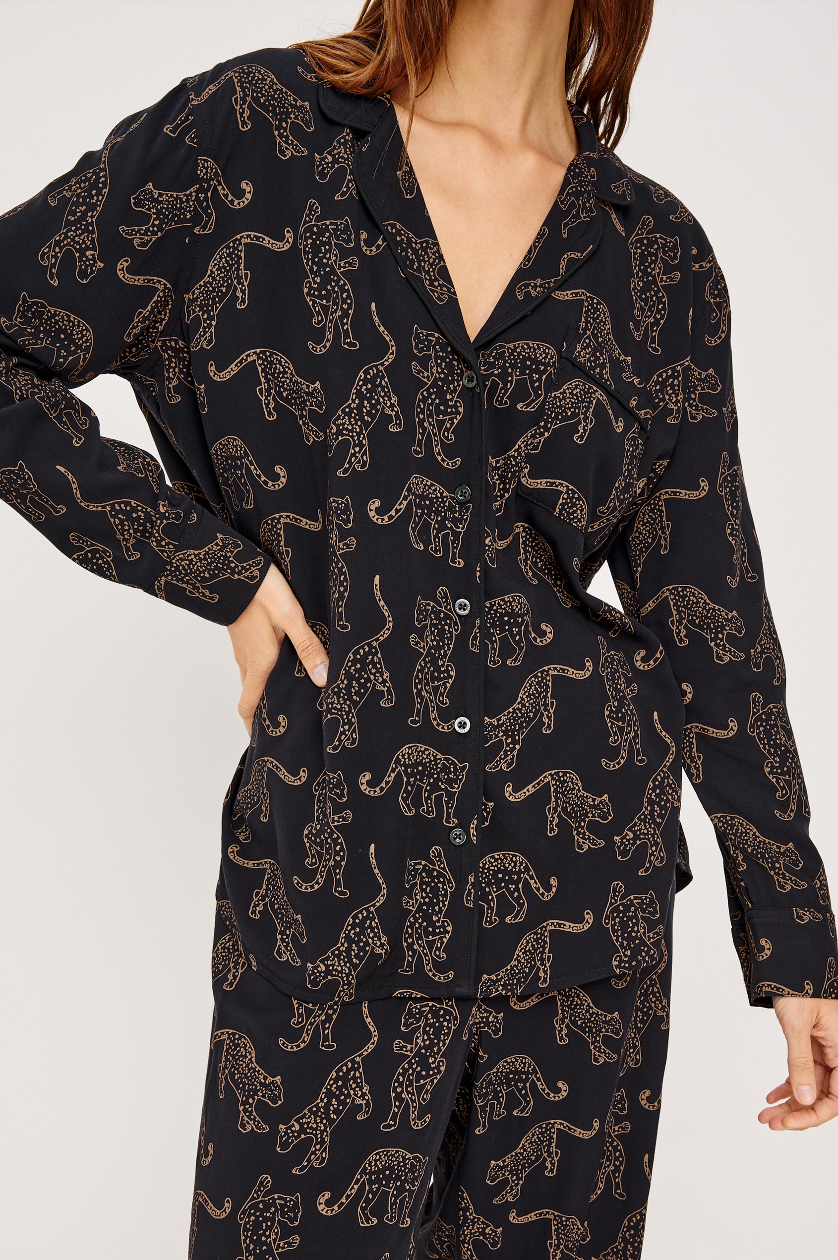 VARRA PAJAMA SET - TAN JAGUARS