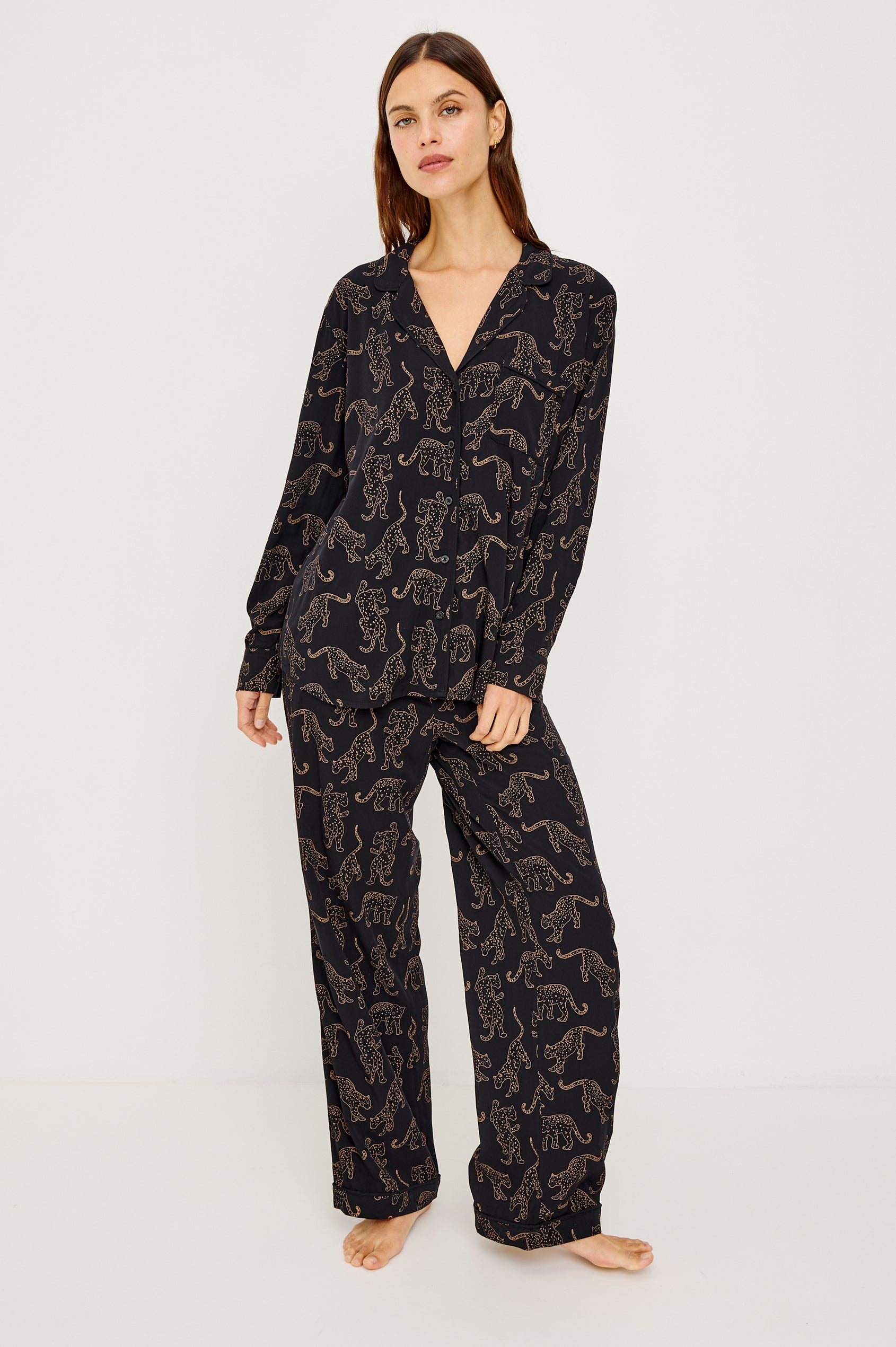 VARRA PAJAMA SET - TAN JAGUARS