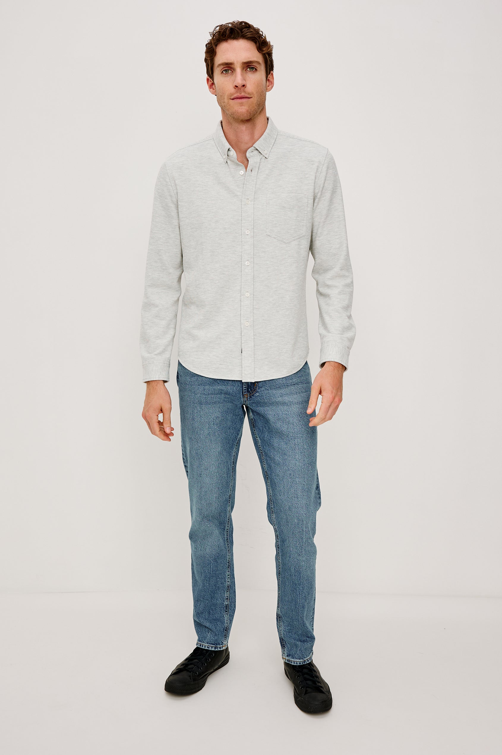 Rails | Vincent Shirt - Heather Grey | Size XS
