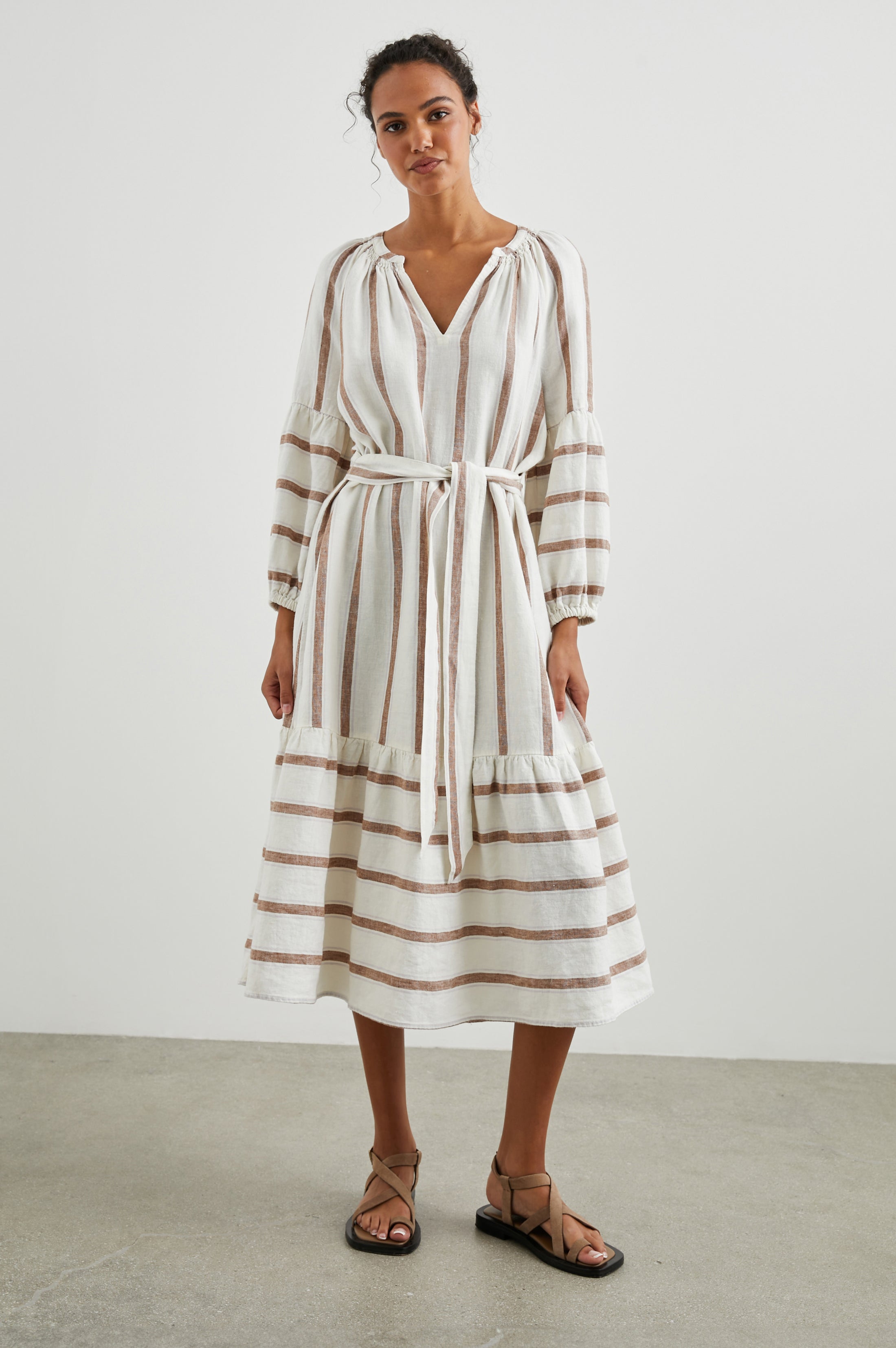 VITTORIA DRESS - COCONUT STRIPE – Rails