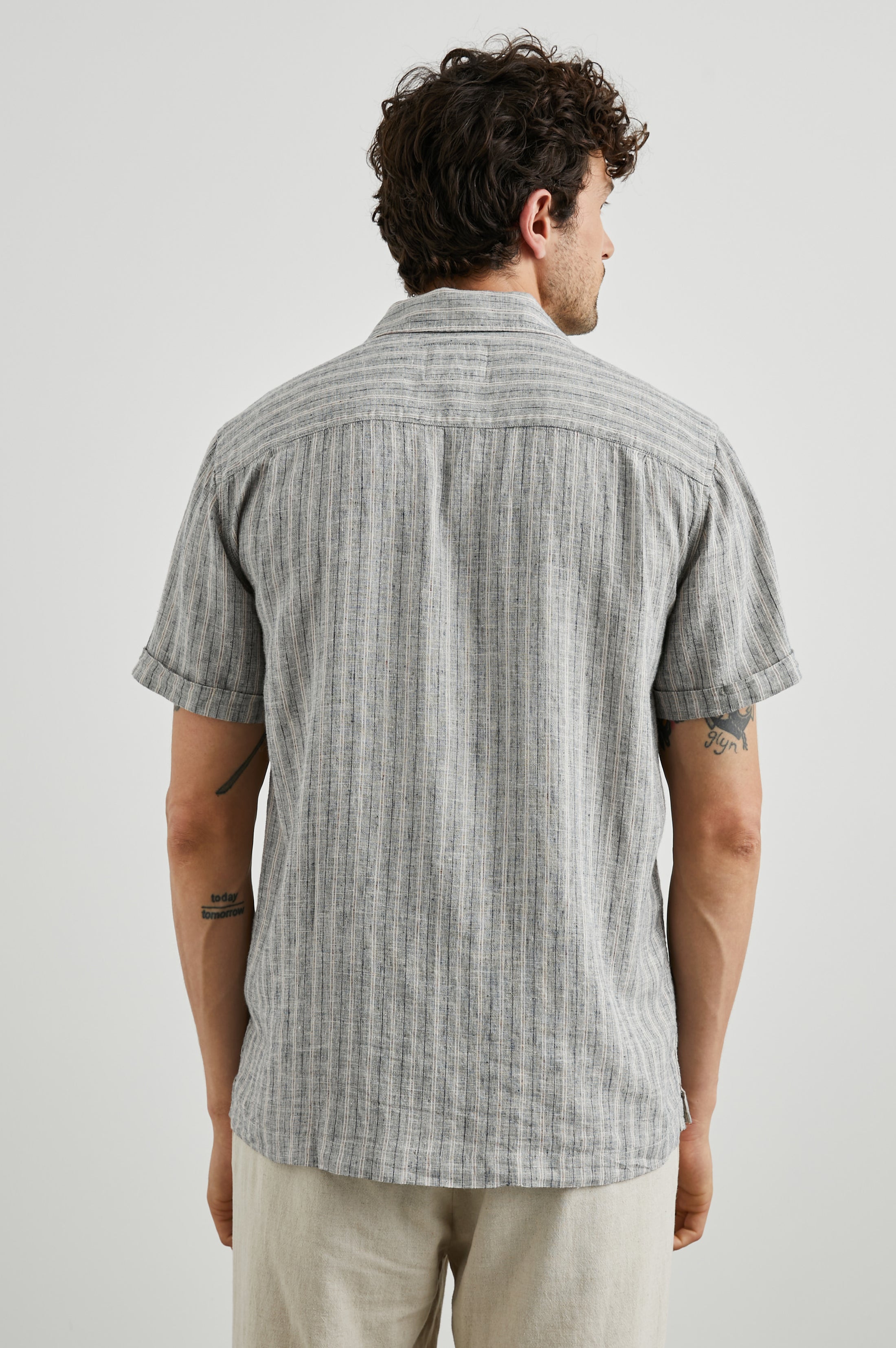 WAIMEA SHIRT - QUINOA NAVY STRIPE – Rails