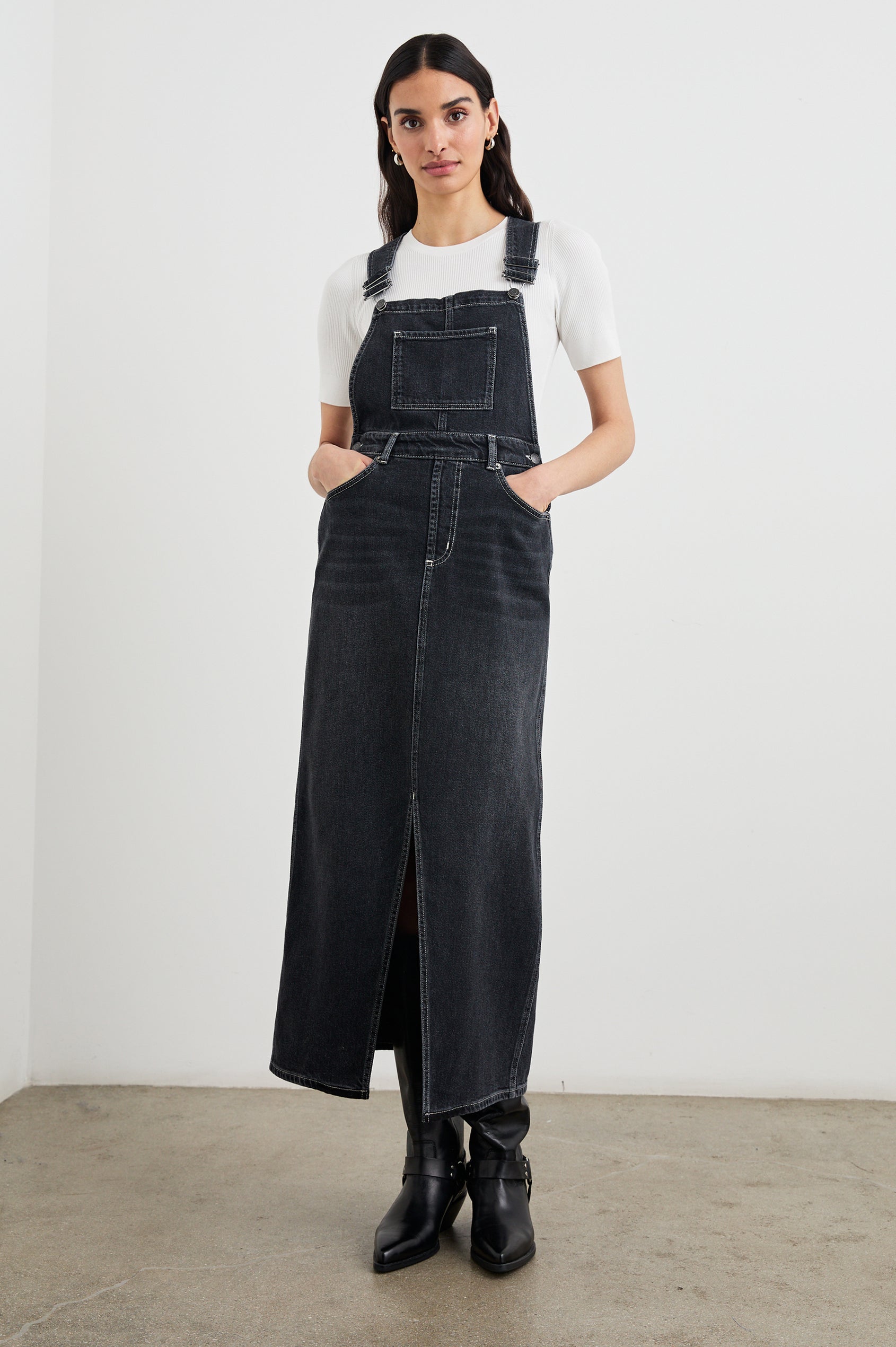 black denim overalls dress Black Washed Adjustable Strap Denim Overall Dress Pink Bulldog Boutique