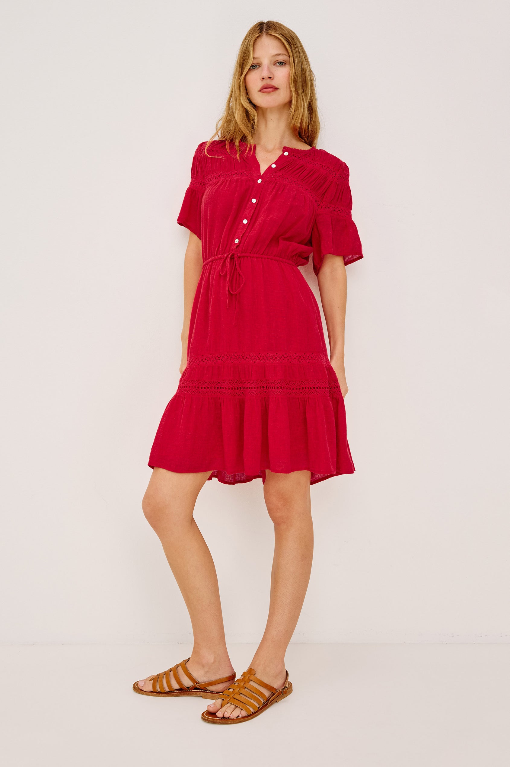 tomato red dress WINSLOW DRESS