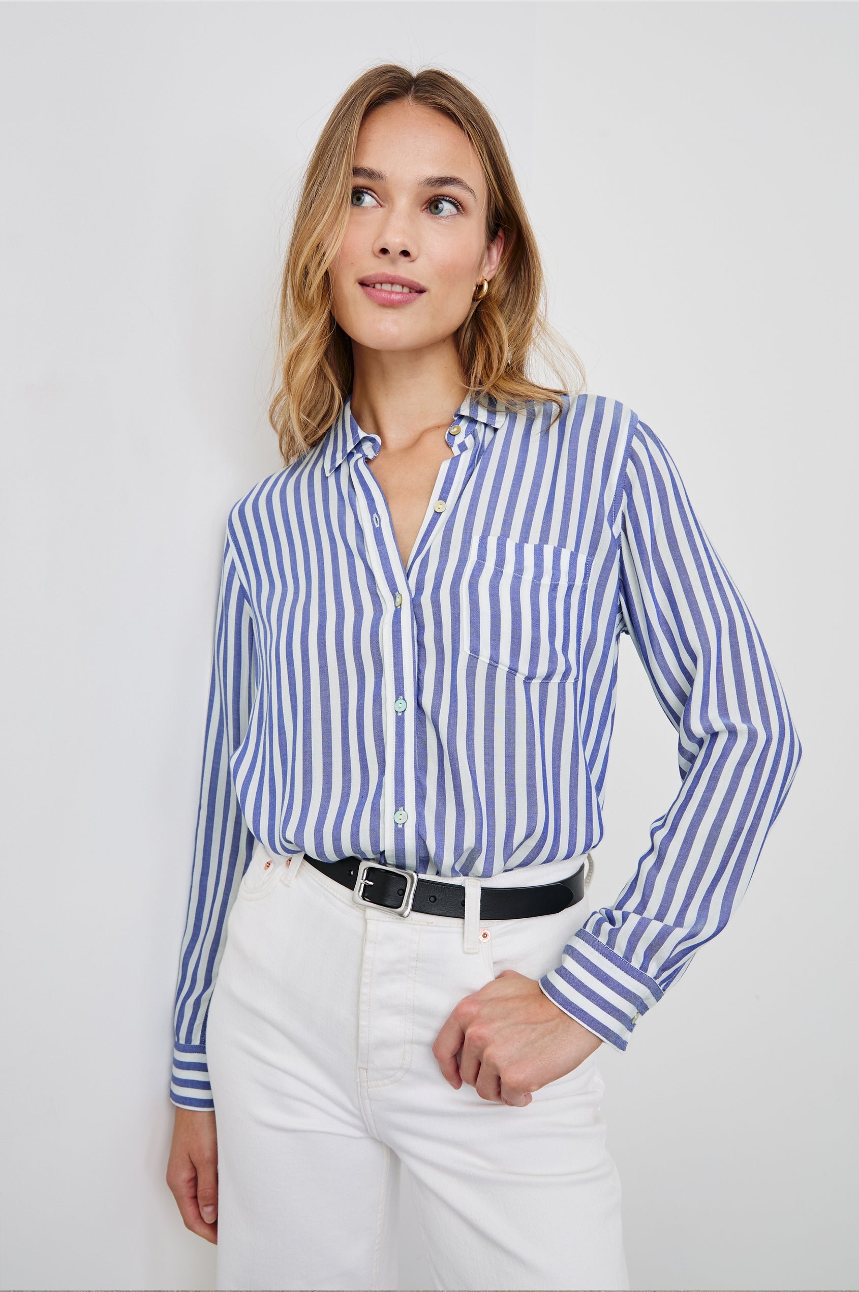WREN SHIRT - BLUE WHITE Rails WREN SHIRT - BLUE WHITE Rails