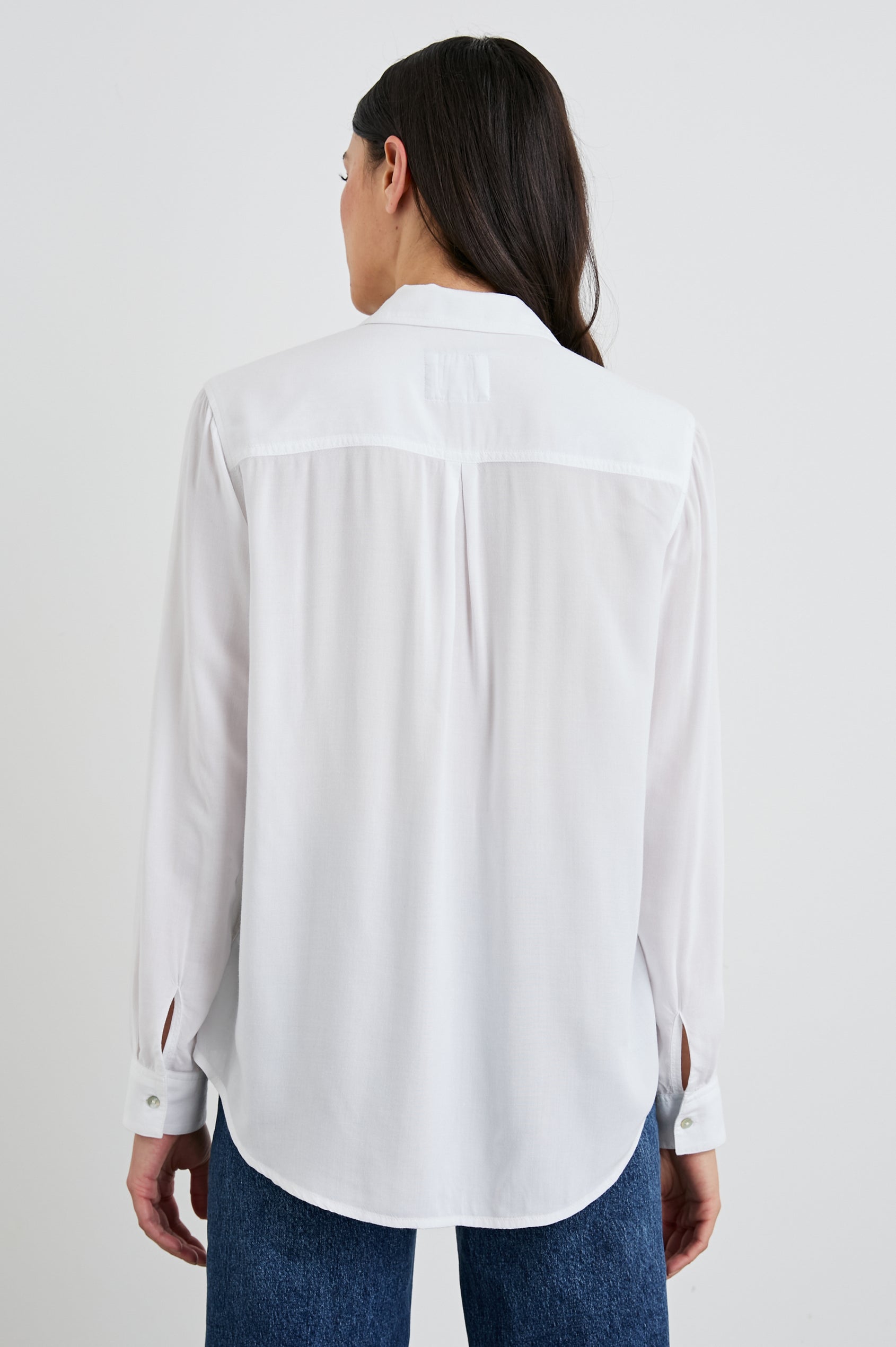 white dress shirt under sweater WREN SHIRT
