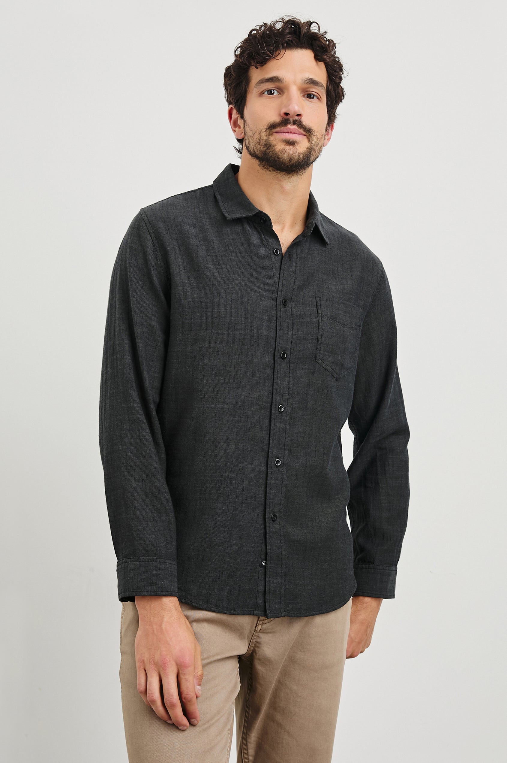 black dress chambray shirt Two bloggers, one garment: Chambray shirt