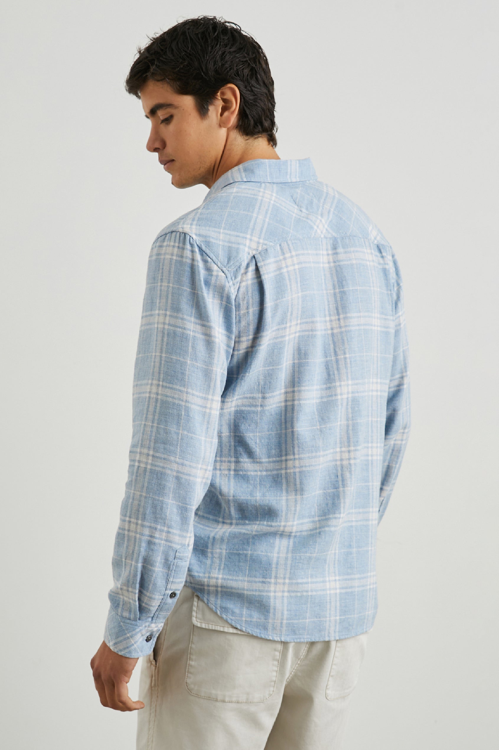 WYATT SHIRT - COBALT ALUMINUM MELANGE