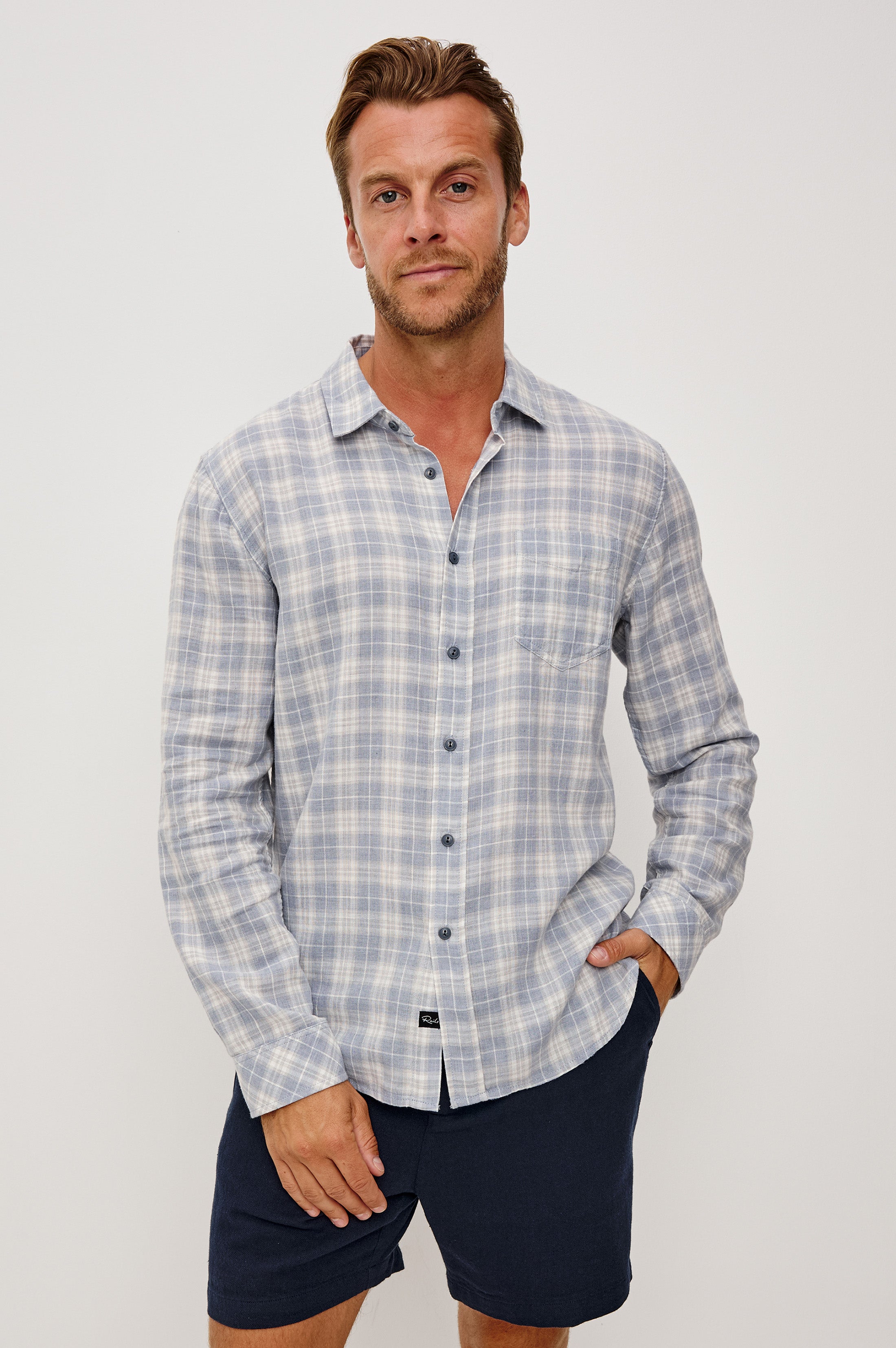 WYATT SHIRT - THATCH CLOUD CREAM – Rails