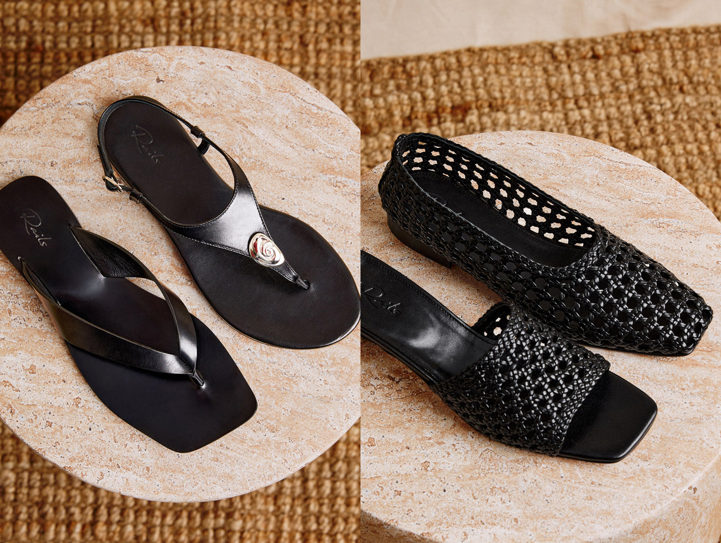 Four pairs of different black leather shoes