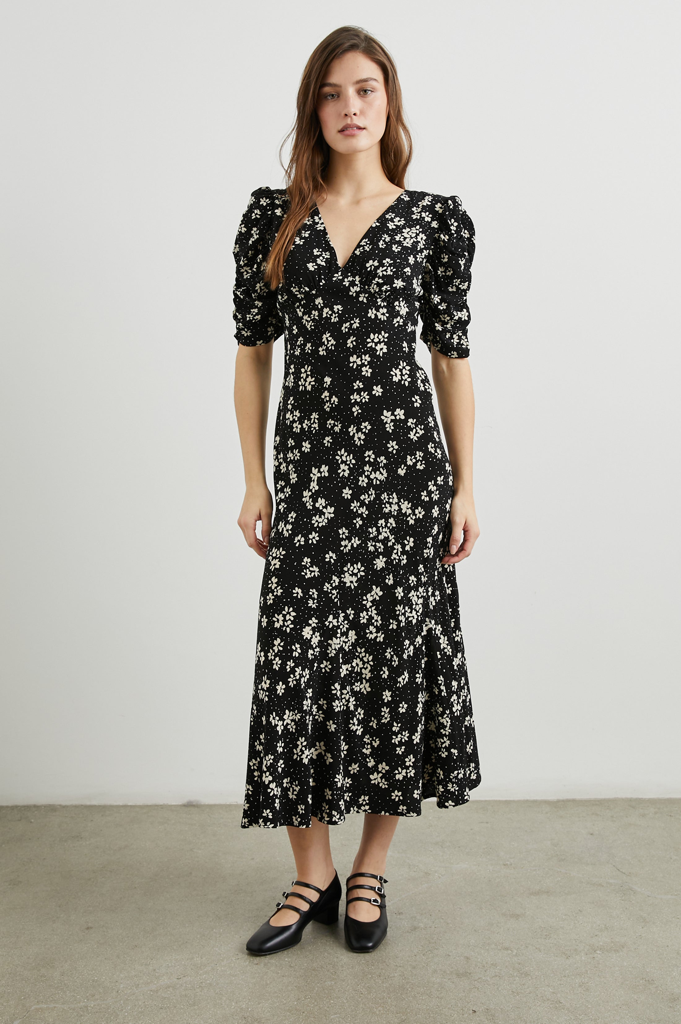 ZARIAH DRESS - NAVY FLORA – Rails