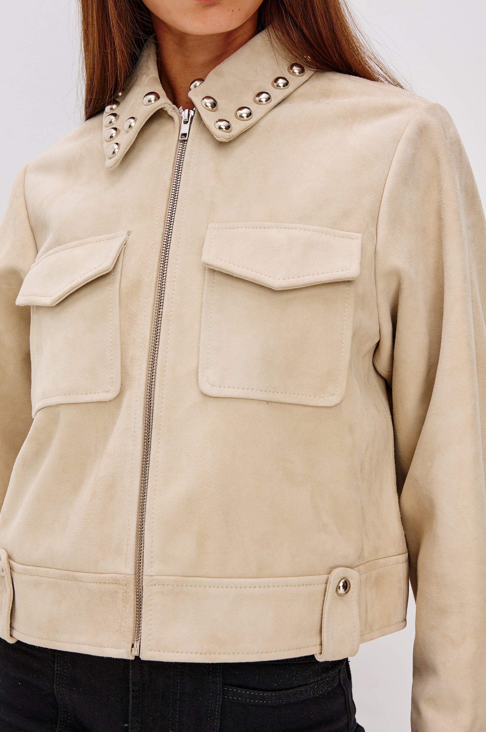 ZETA JACKET - TAUPE SUEDE