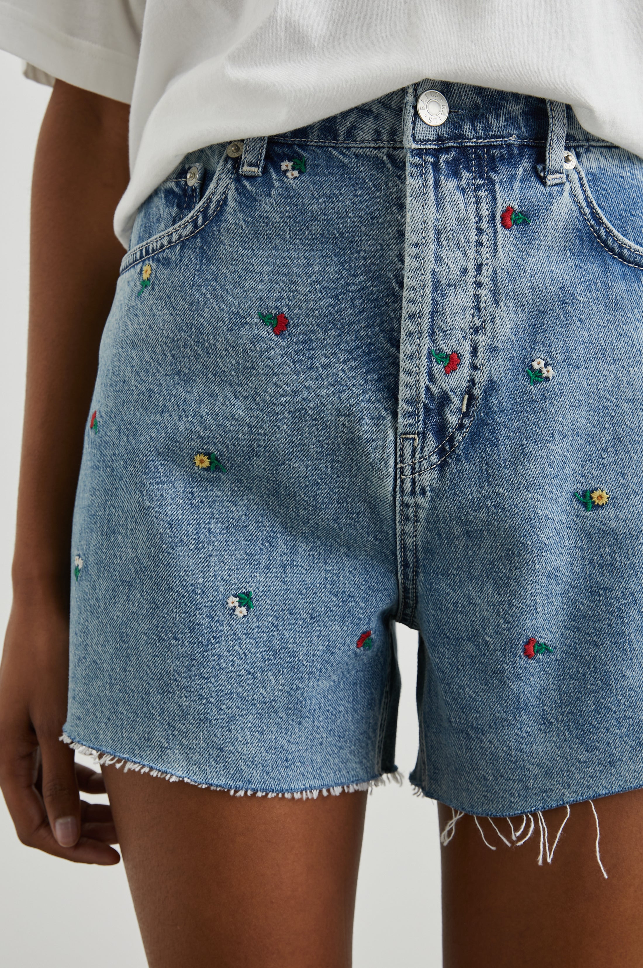 Denim Shorts Short De Dos Colores Mini Denim Shorts