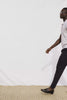 Torin Polo Shirt in Soft Heathered Jersey With Collar, Half Placket, and Short Sleeves in Tidal Haze Colorway - Video - Full Body Front View Featured on Model