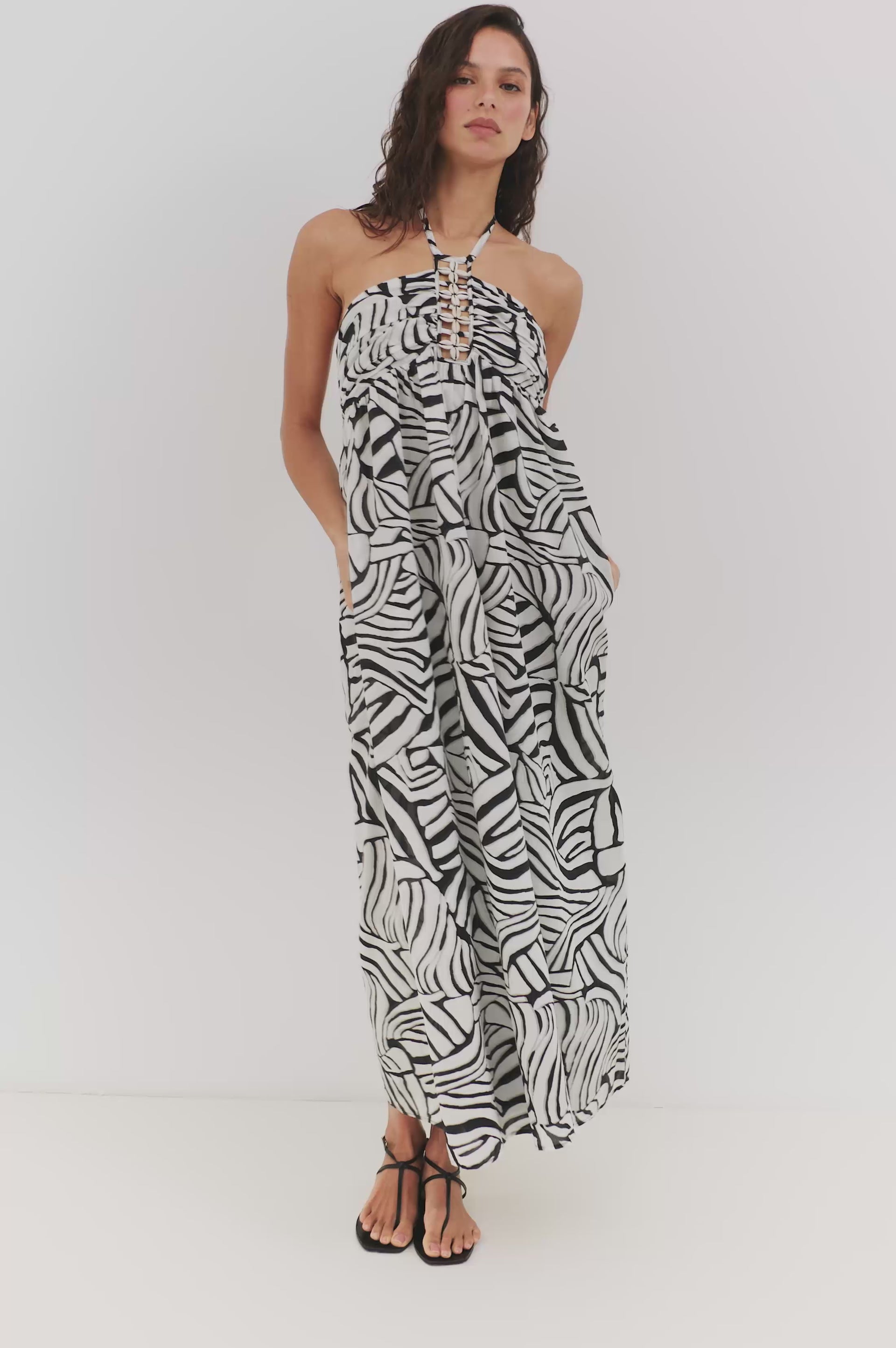 full body video showing model featuring close up views.